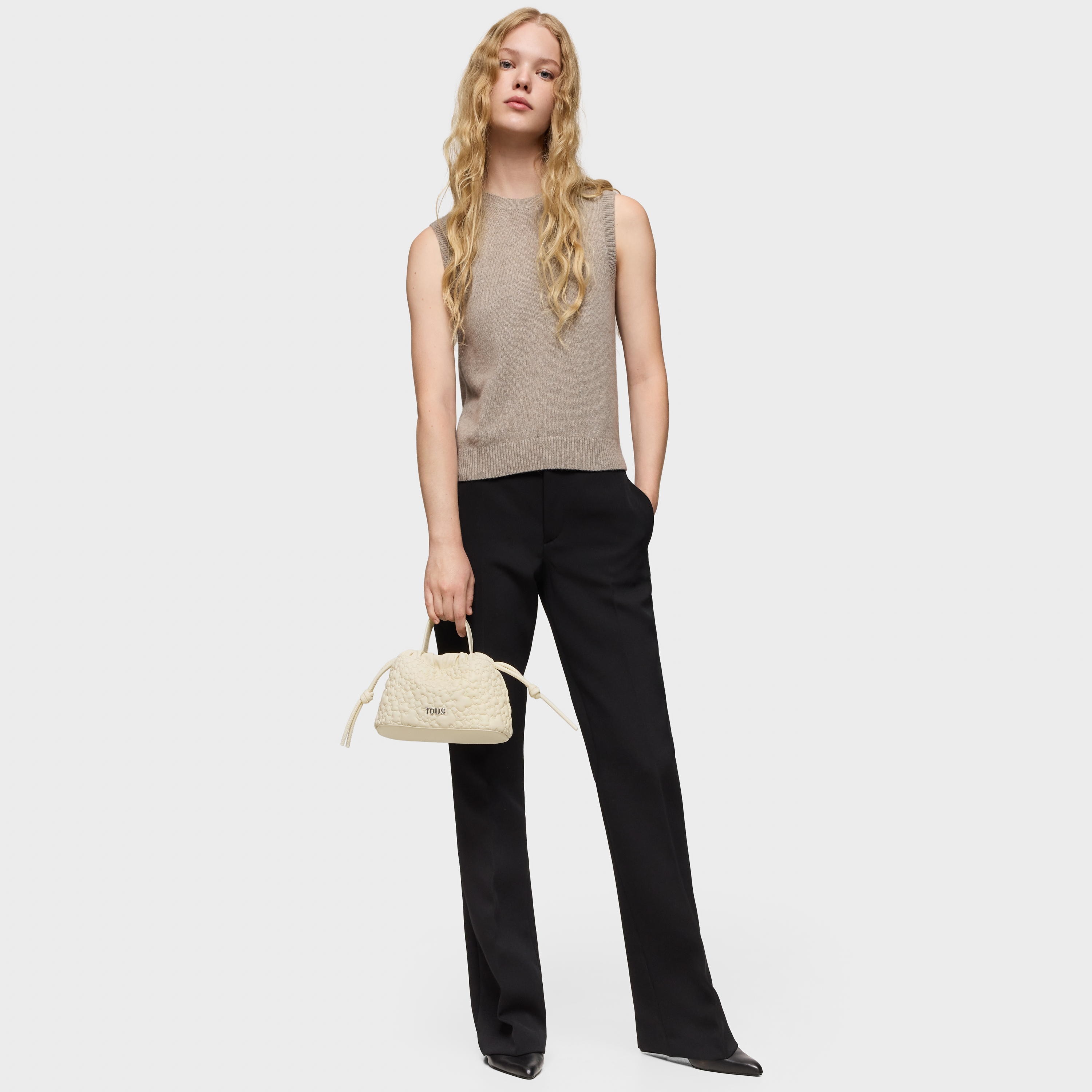 Small beige Shoulder bag TOUS Puffy Bear