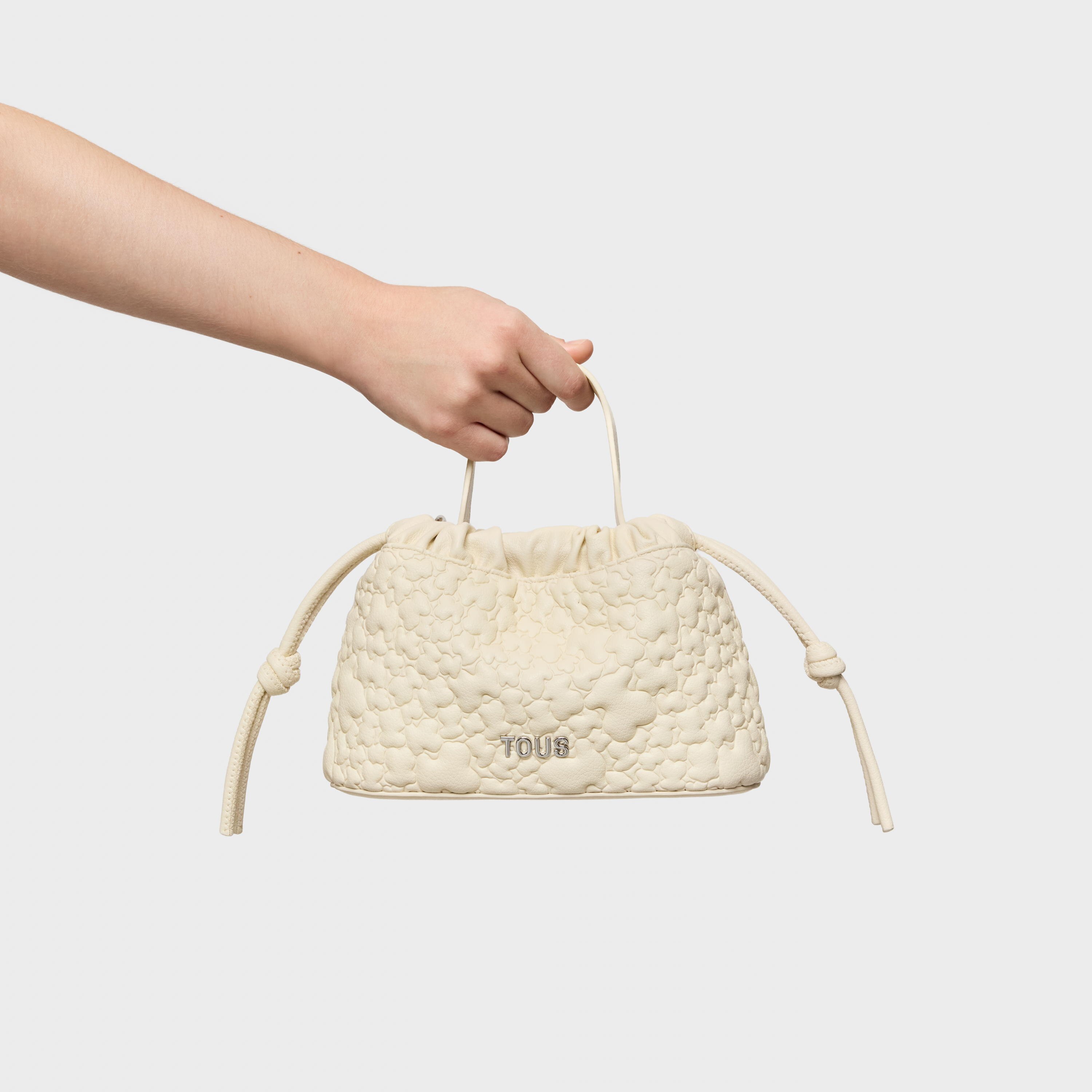 Small beige Shoulder bag TOUS Puffy Bear