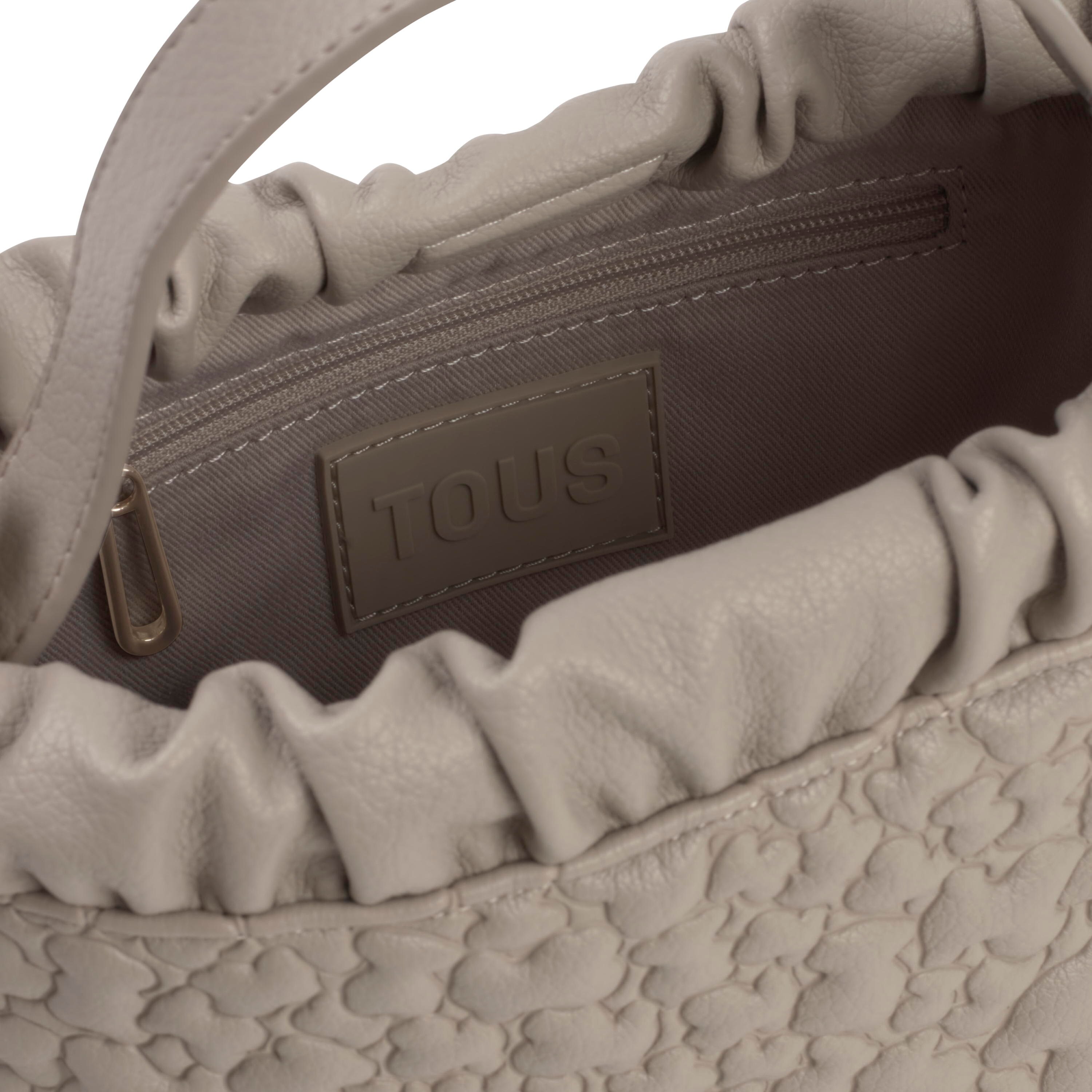 Small taupe Shoulder bag TOUS Puffy Bear