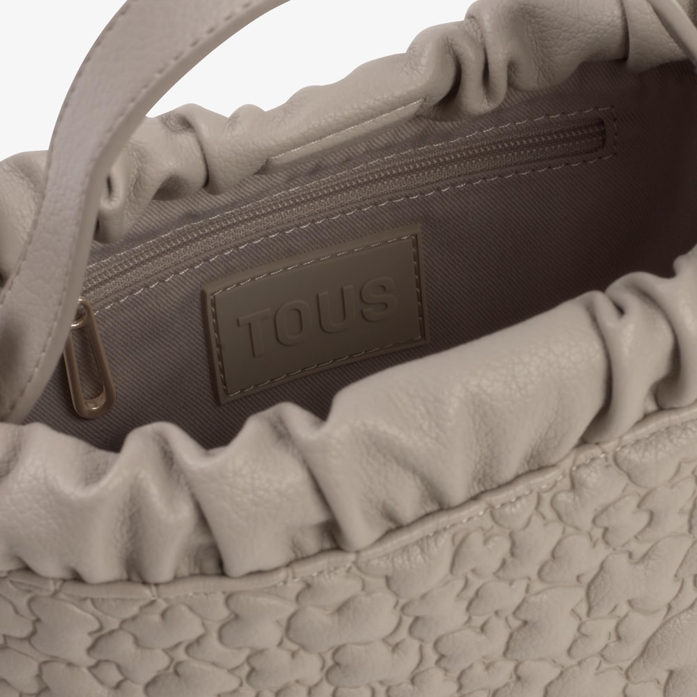 Small taupe Shoulder bag TOUS Puffy Bear