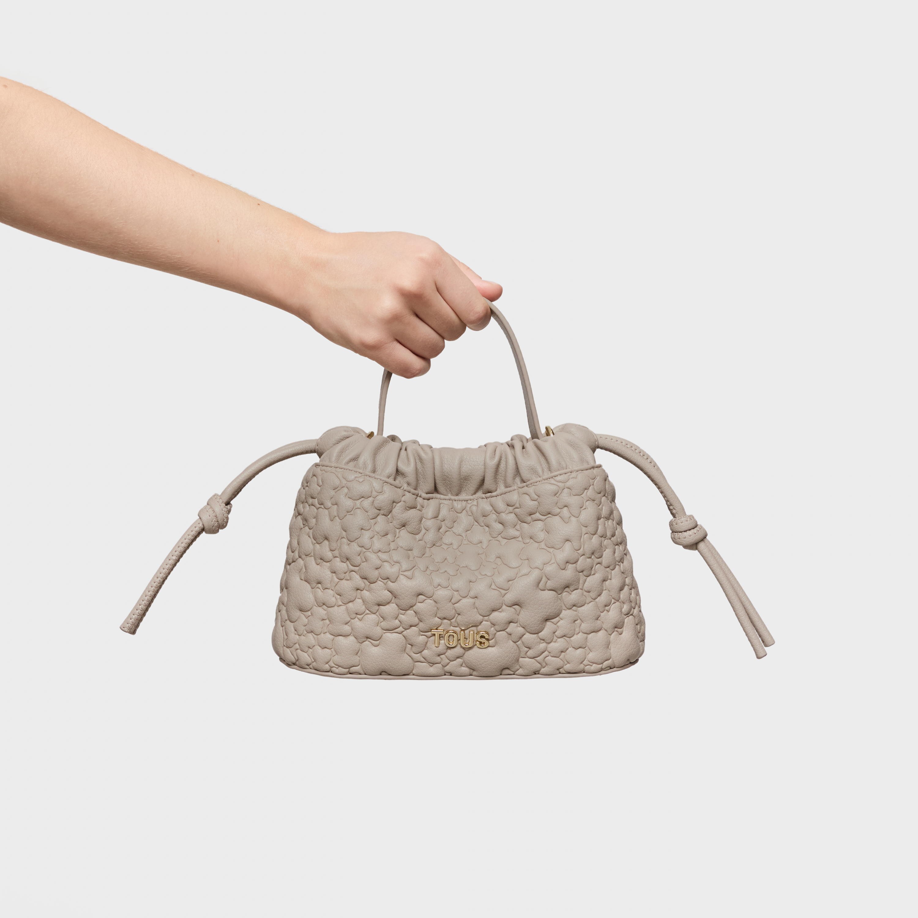 Small taupe Shoulder bag TOUS Puffy Bear