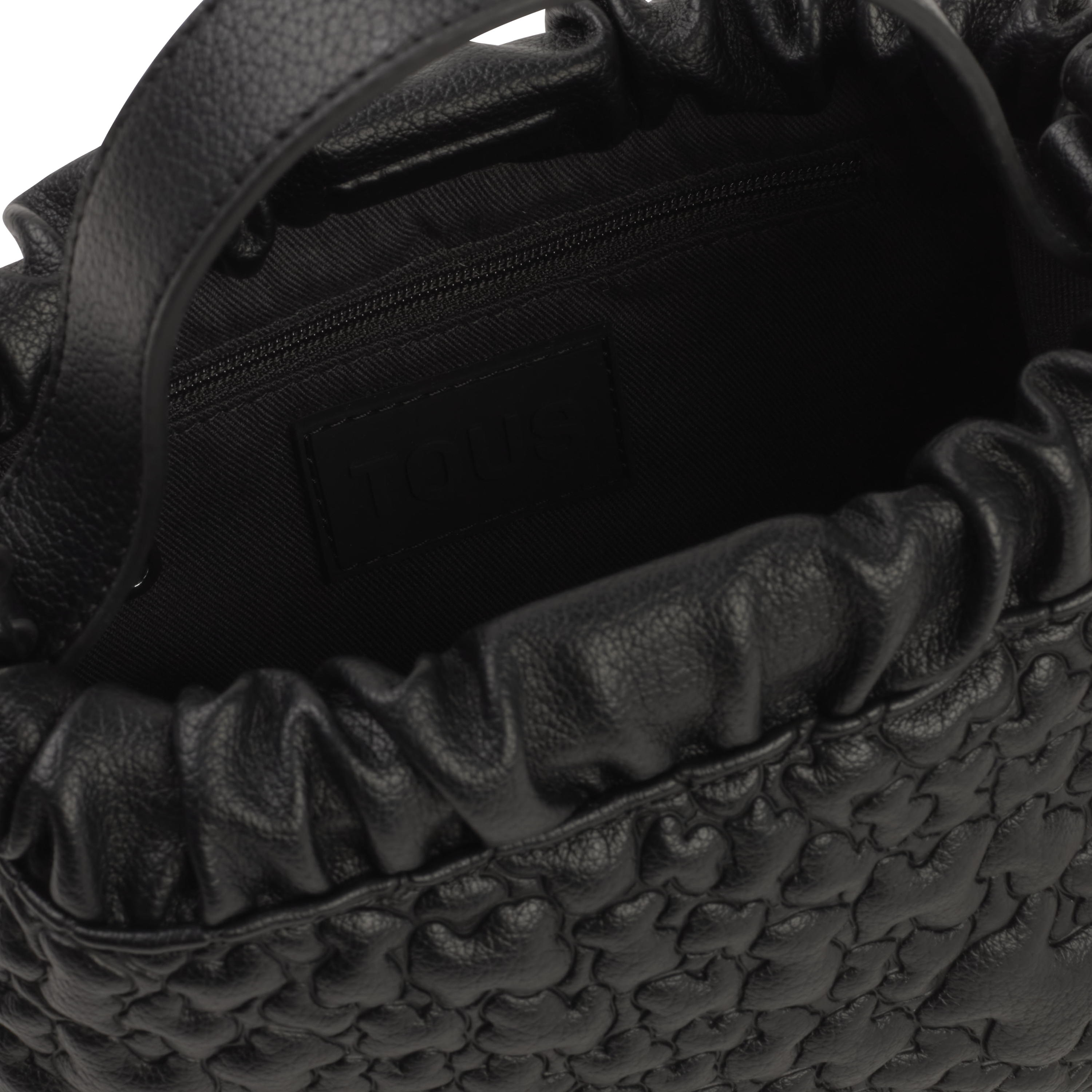 Small black shoulder bag TOUS Puffy Bear