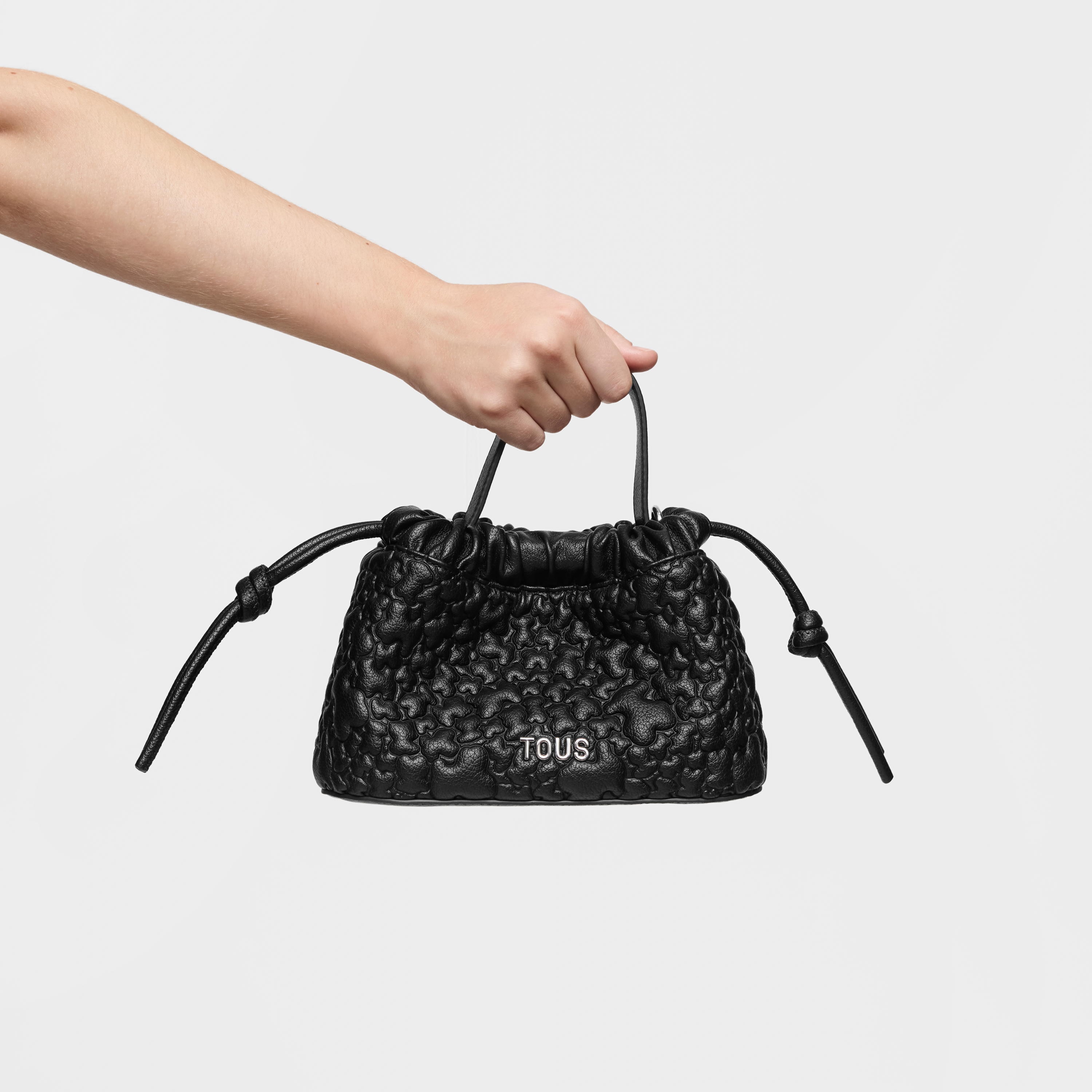 Small black shoulder bag TOUS Puffy Bear