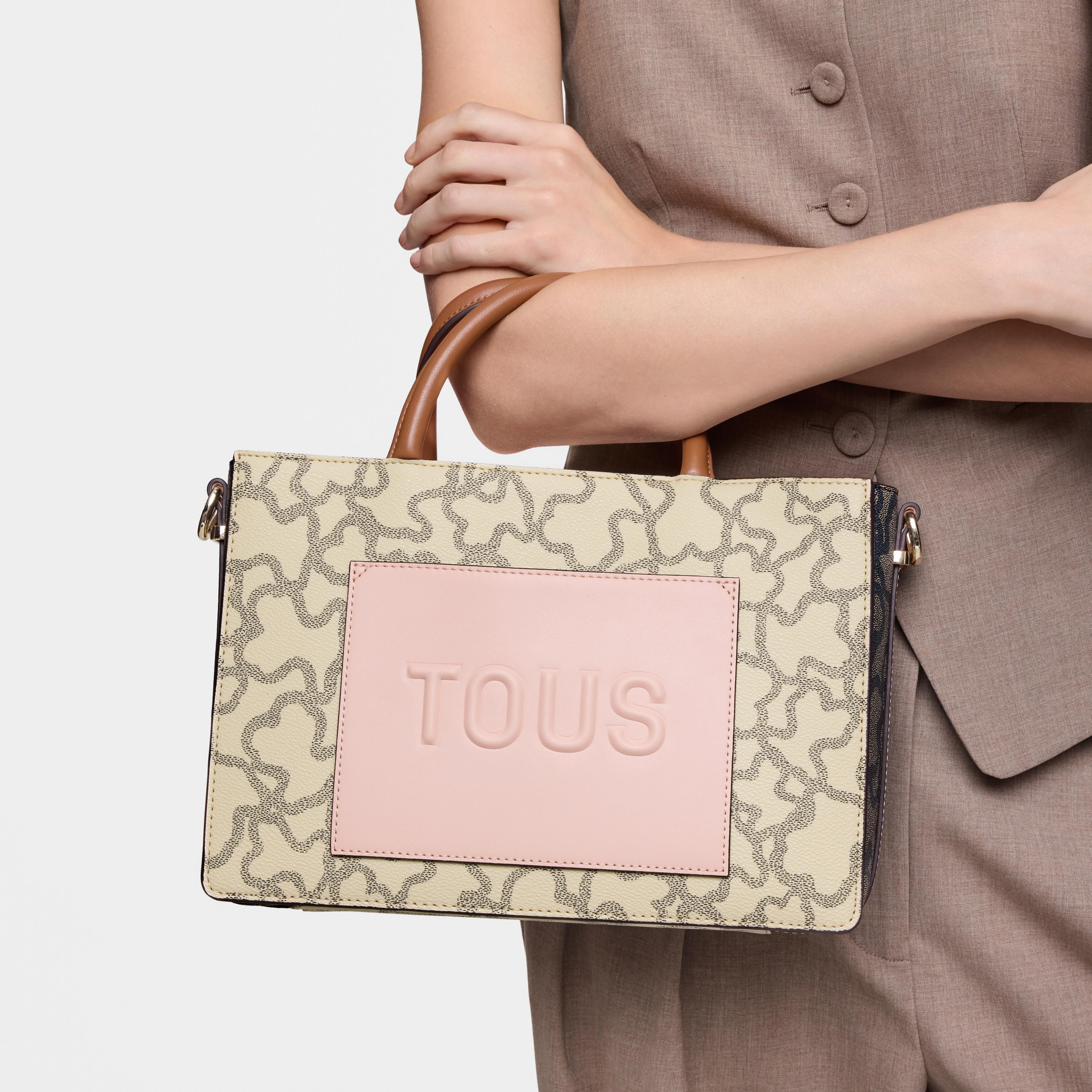 Medium beige Amaya Shopping bag Kaos Icon