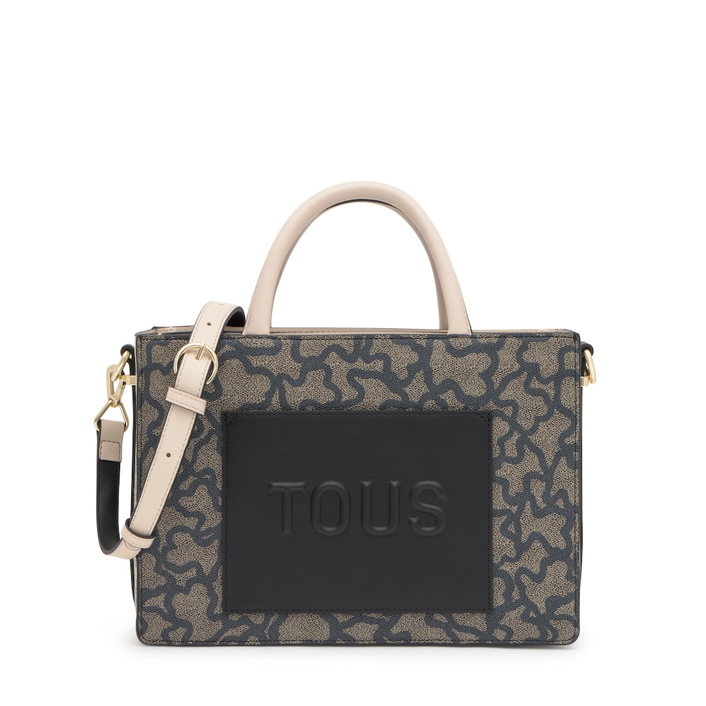 Średniej wielkości czarna torba na zakupy z kolekcji Amaya Kaos Icon