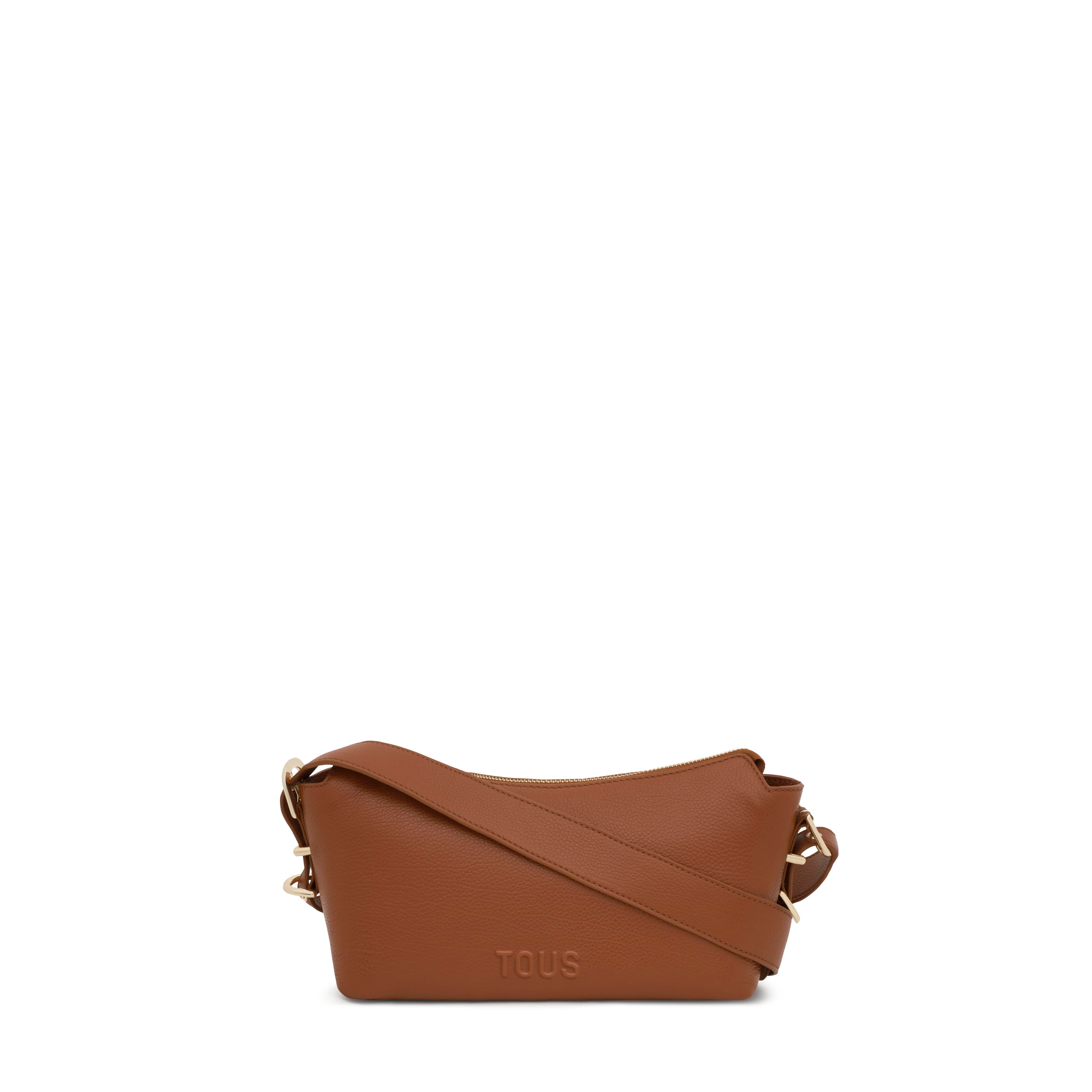 Small camel-colored leather Crossbody bag TOUS Buckles
