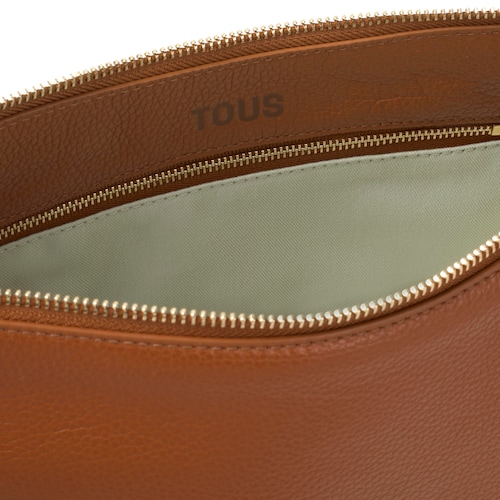 Small camel-colored leather Crossbody bag TOUS Buckles