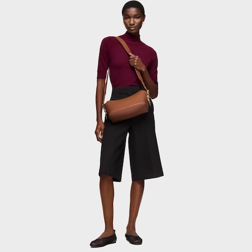 Small camel-colored leather Crossbody bag TOUS Buckles