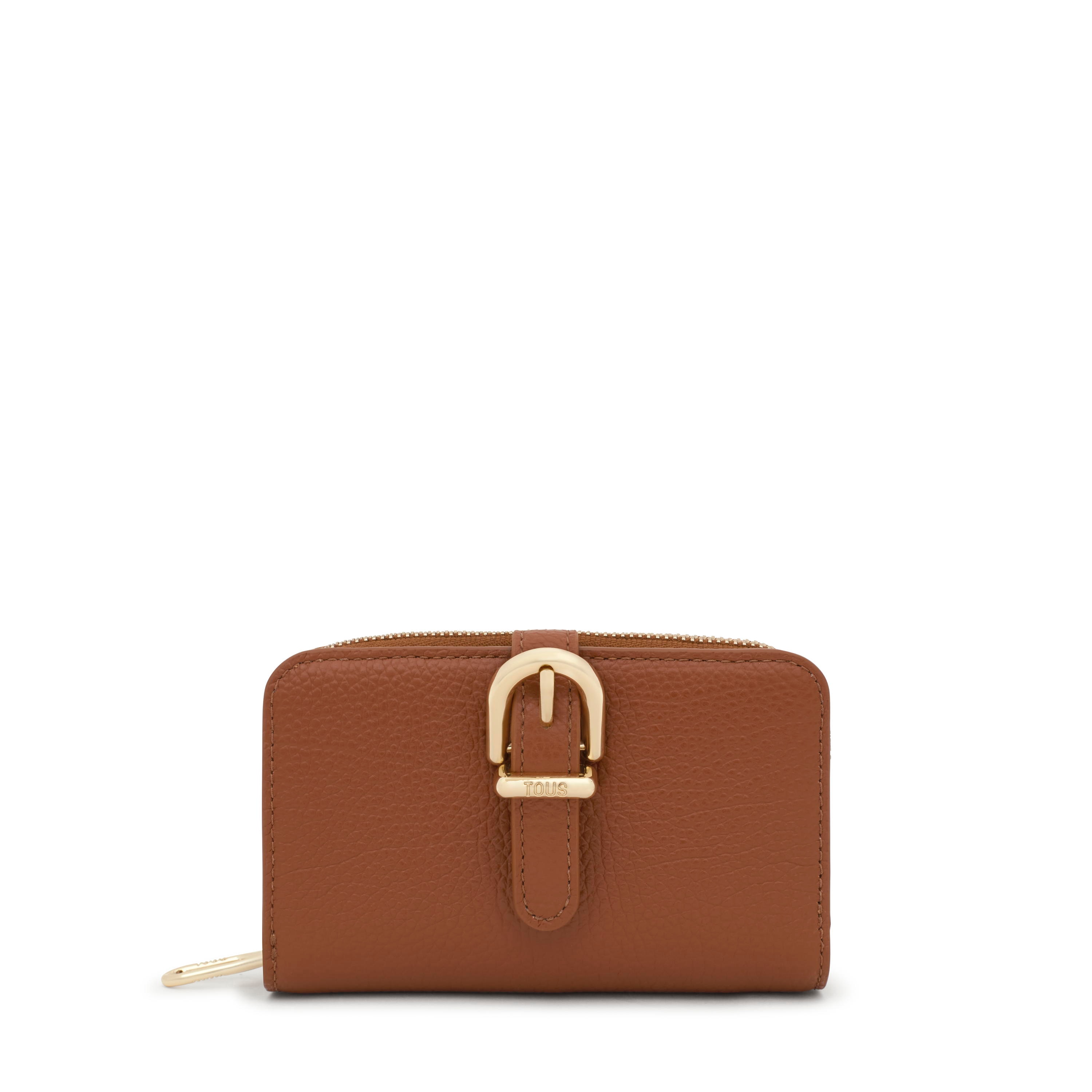 Camel-colored leather Wallet TOUS Buckles