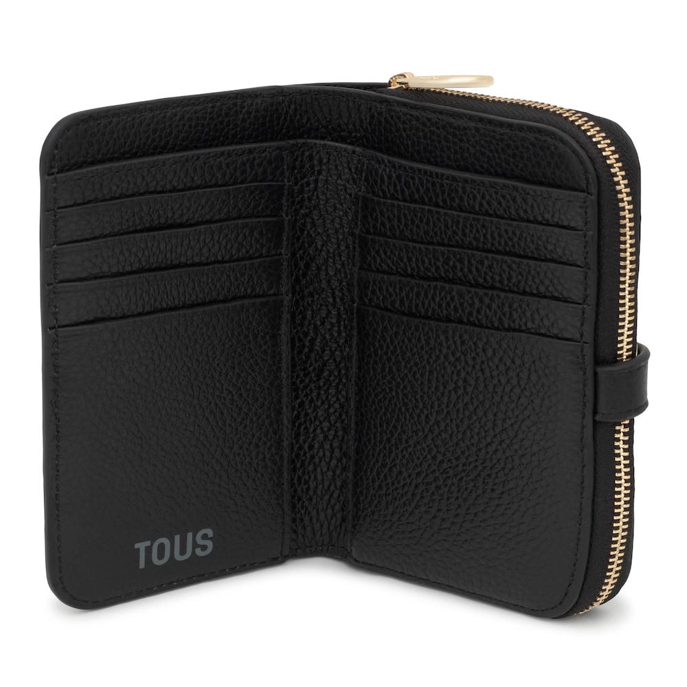 Billetera de piel negra TOUS Buckles Billetera de piel negra TOUS Buckles