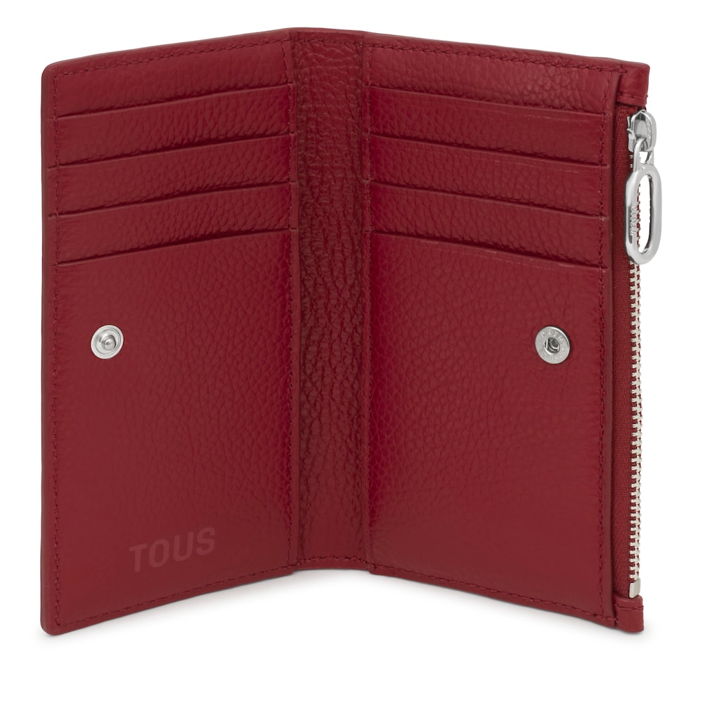 Cartera de piel granate TOUS Buckles Cartera de piel granate TOUS Buckles