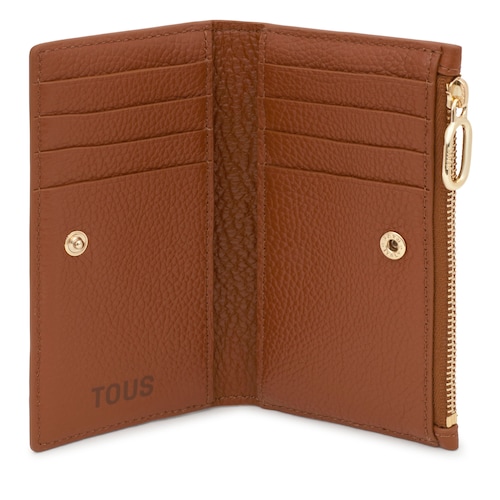 Cartera de piel camel TOUS Buckles