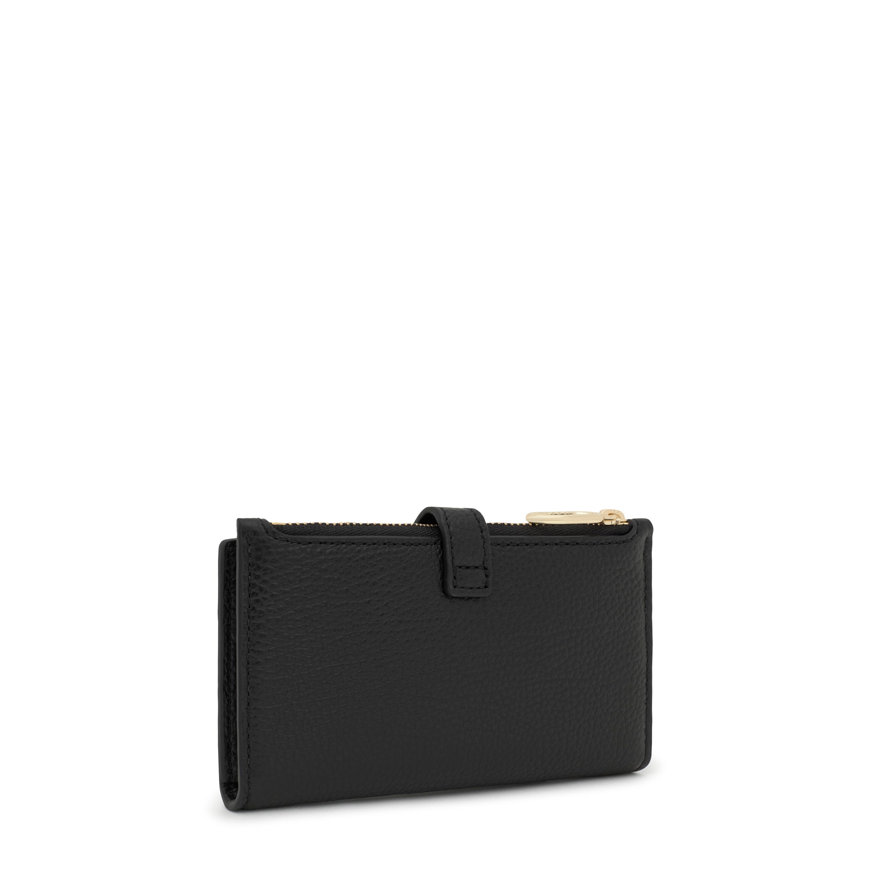 Black leather Card wallet TOUS Buckles
