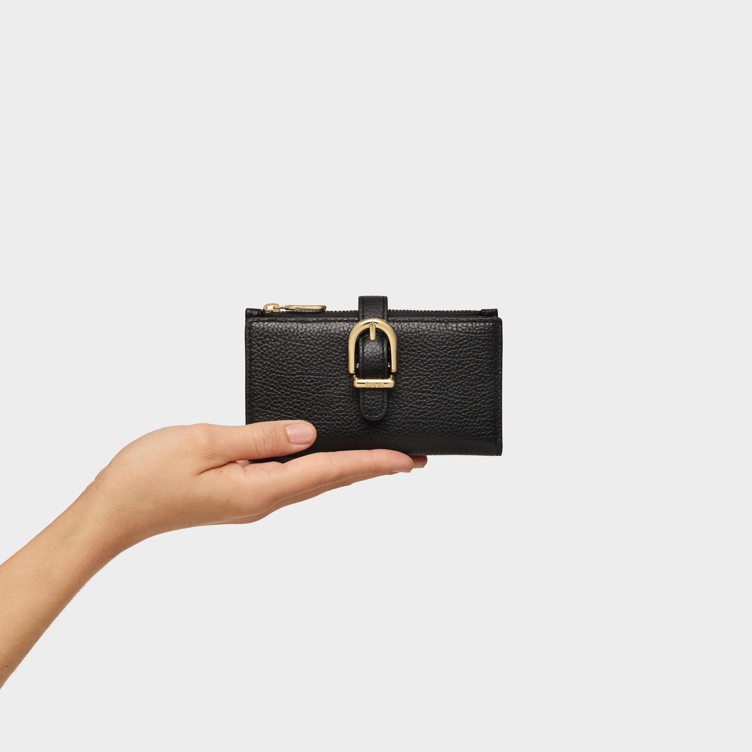 Black leather Card wallet TOUS Buckles