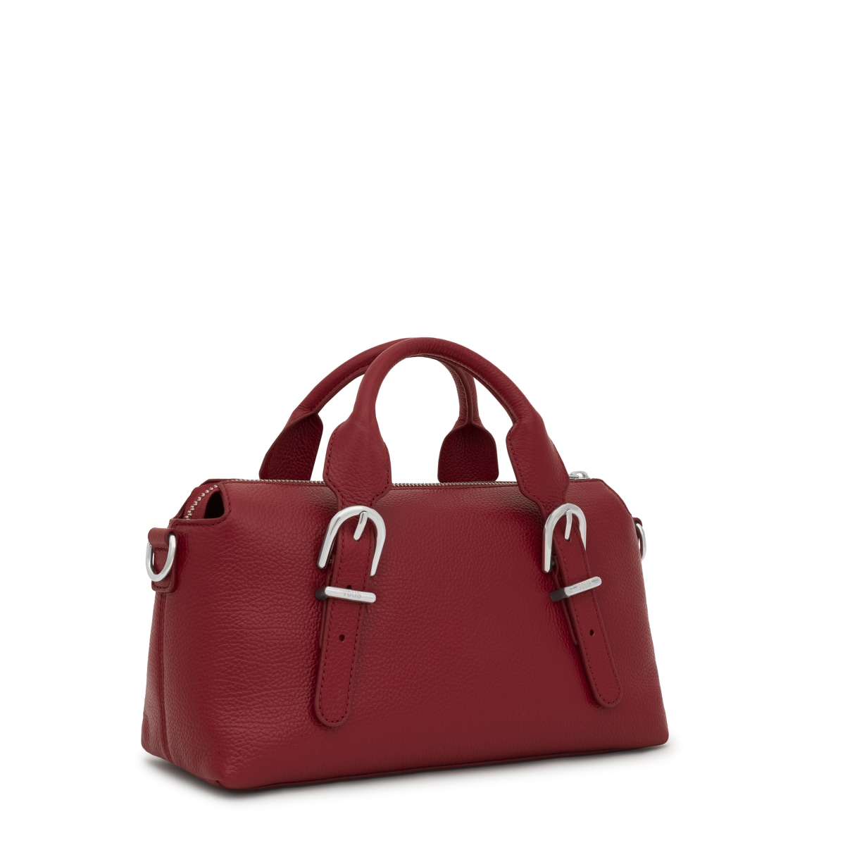 Medium burgundy-colored leather Bowling bag TOUS Buckles