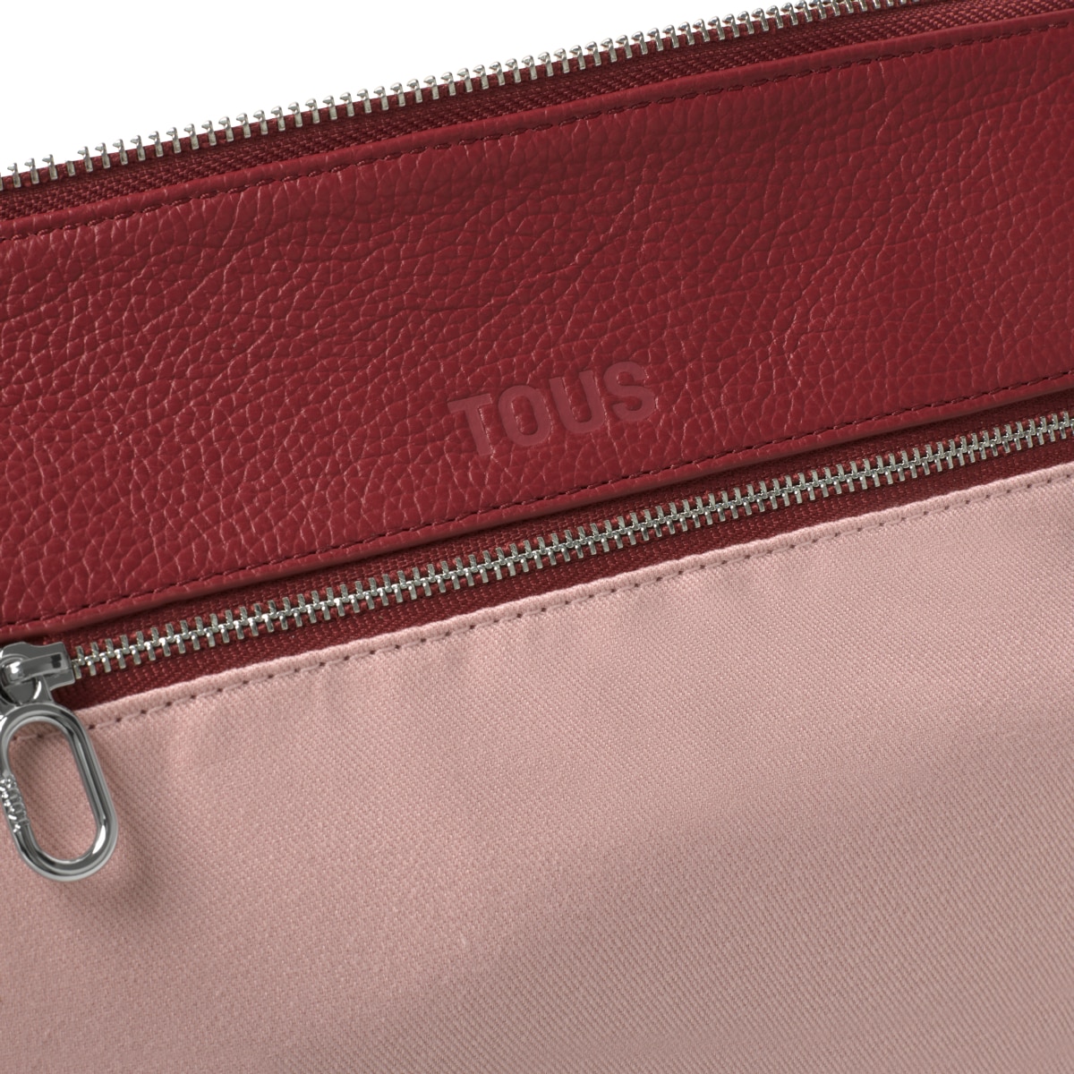 Medium burgundy-colored leather Bowling bag TOUS Buckles