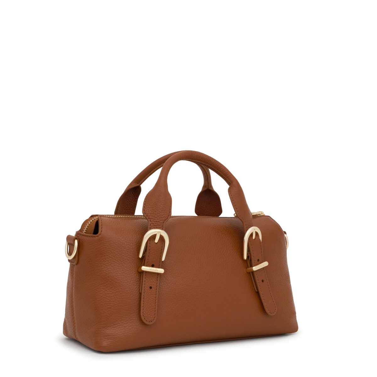 Medium camel-colored leather Bowling bag TOUS Buckles