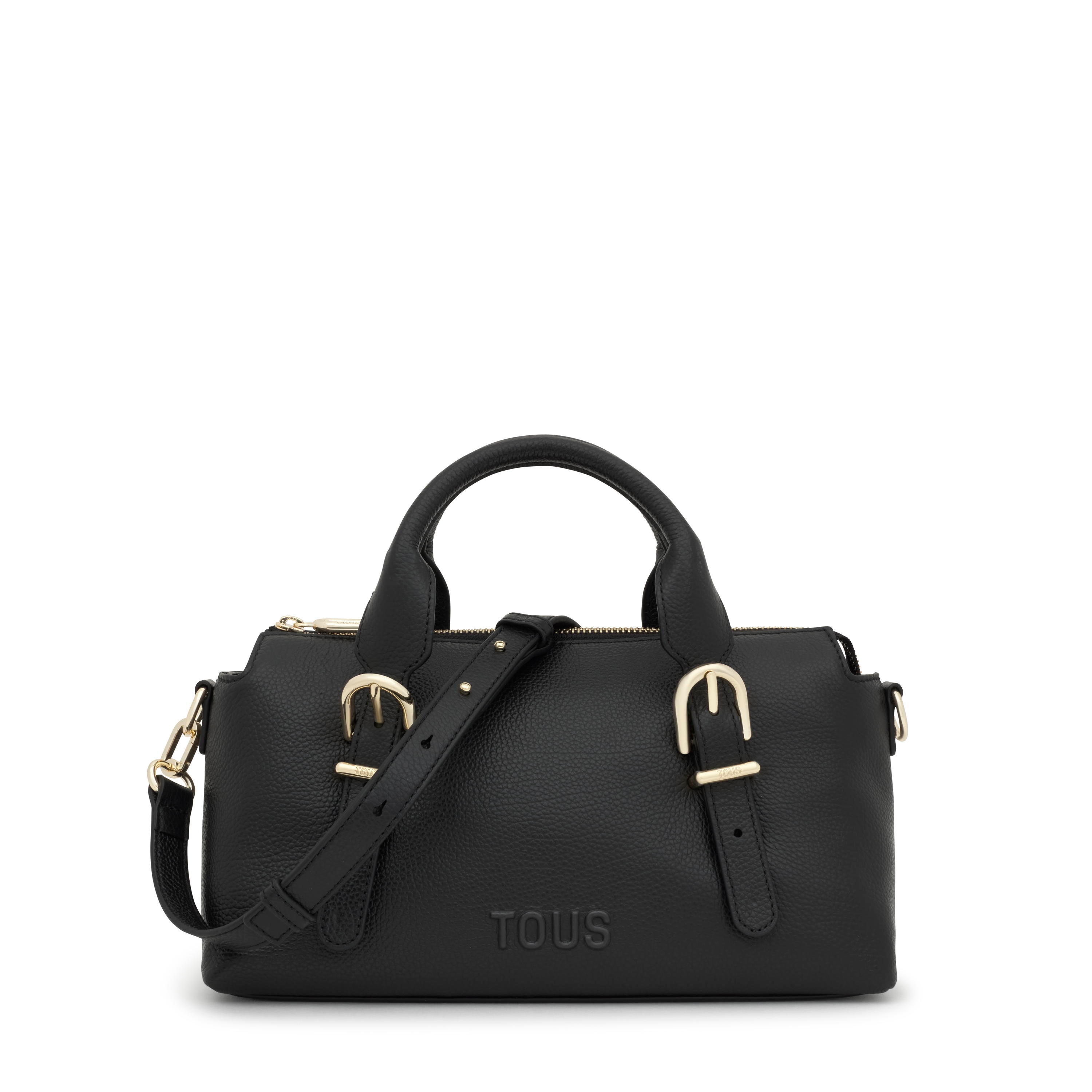 Medium black leather Bowling bag TOUS Buckles