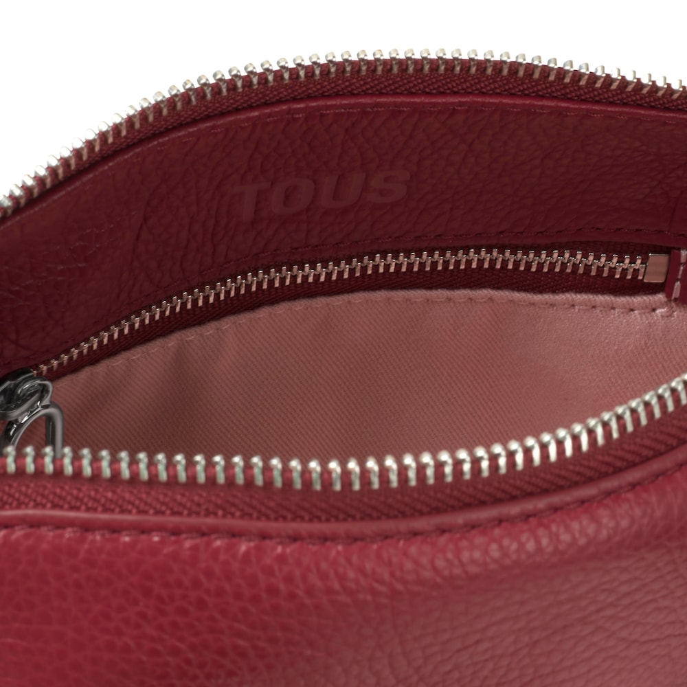 Mała burgundowa sk&oacute;rzana Torebka typu bowling TOUS&nbsp;Buckles