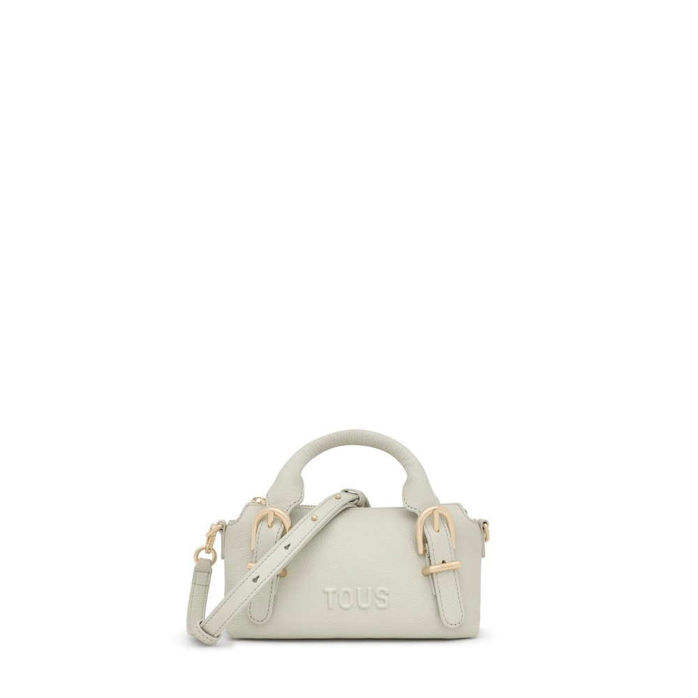 Small olive green leather Bowling bag TOUS&nbsp;Buckles