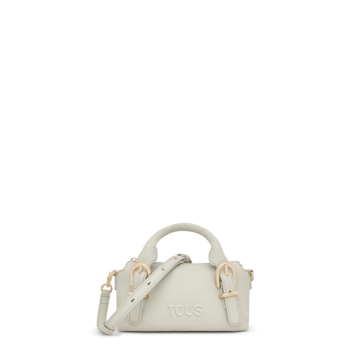 Small olive green leather Bowling bag TOUS Buckles
