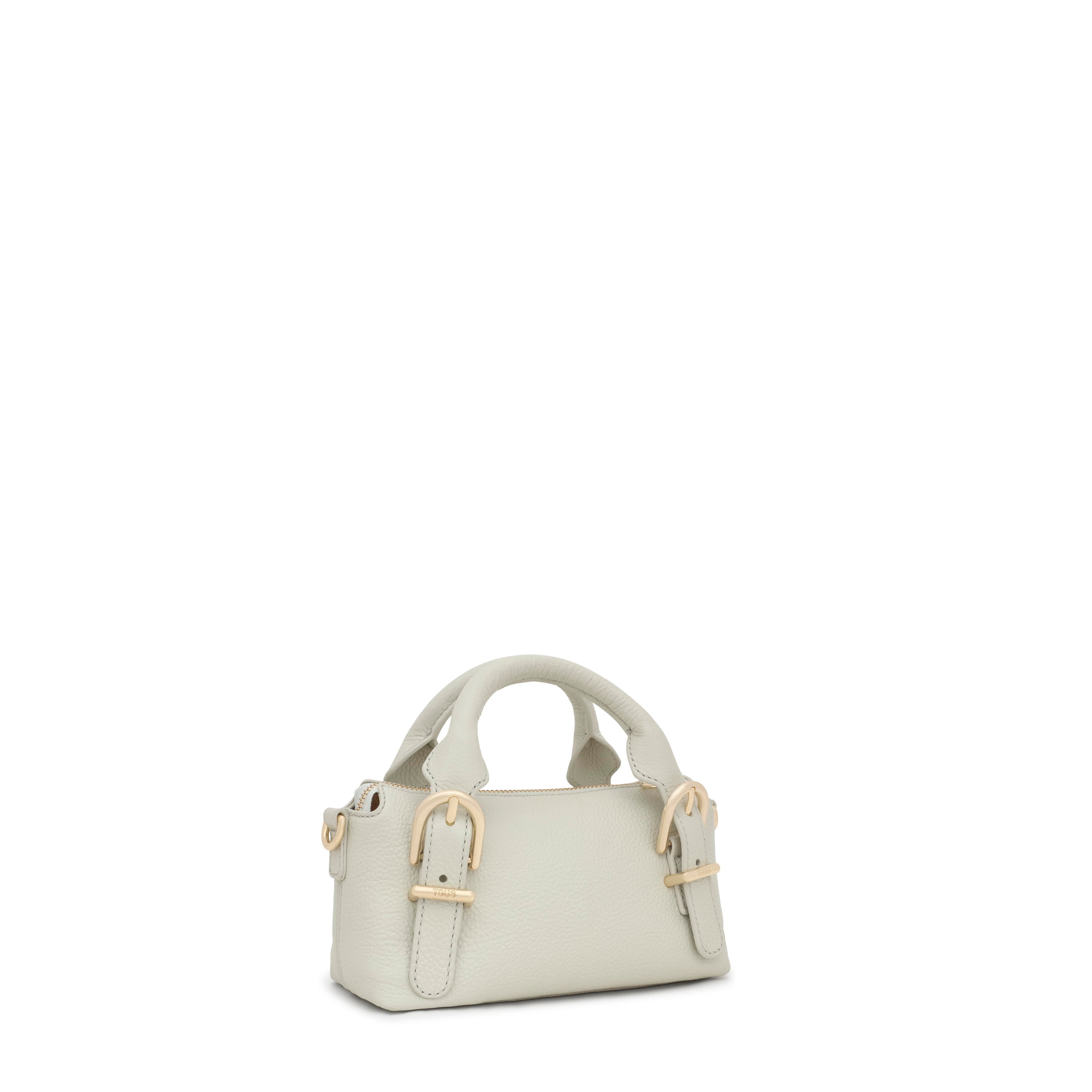 Small olive green leather Bowling bag TOUS Buckles