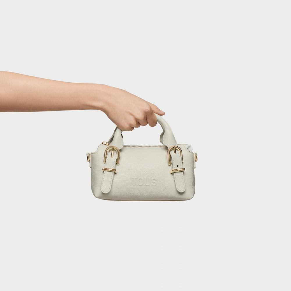 Small olive green leather Bowling bag TOUS&nbsp;Buckles