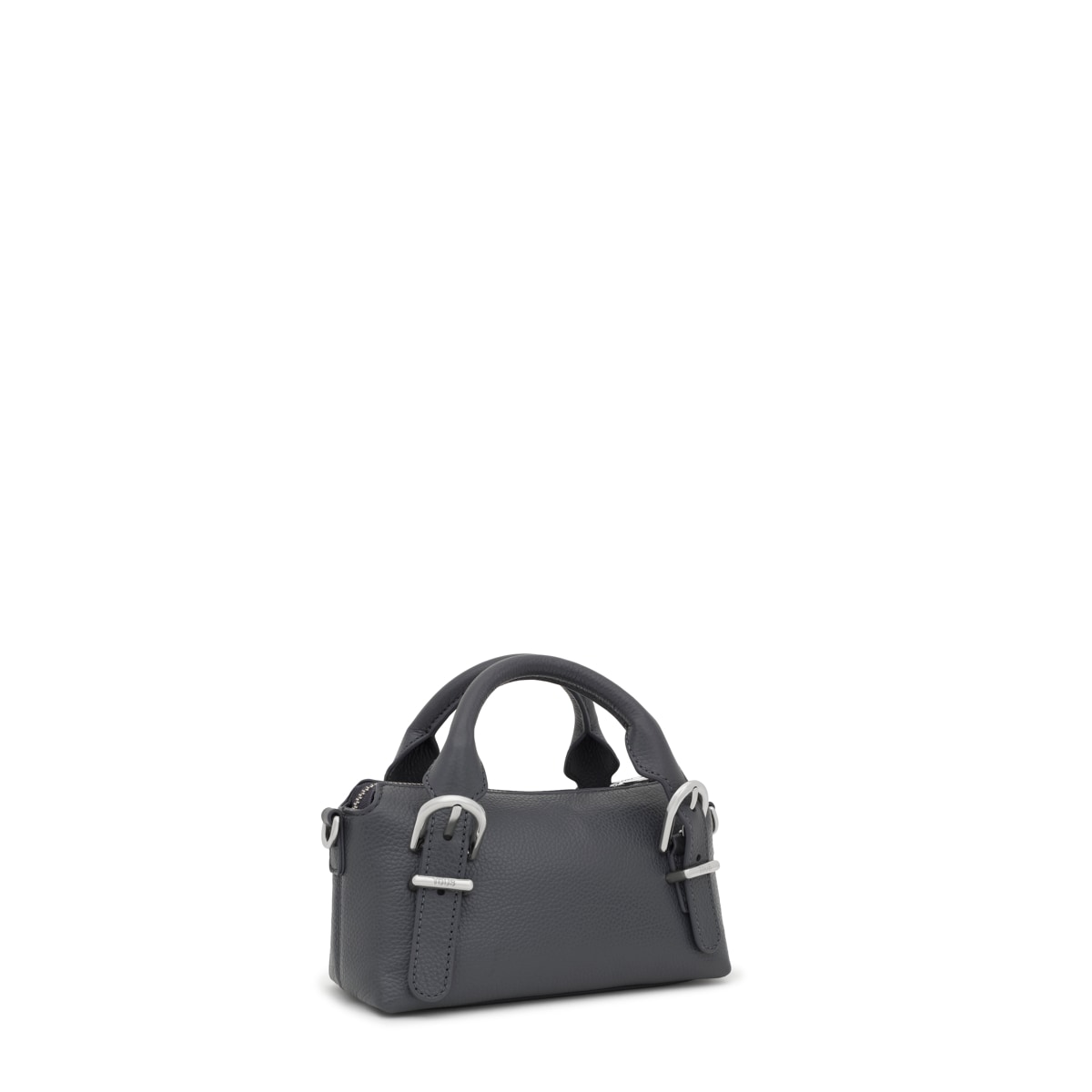 Small dark gray leather Bowling bag TOUS Buckles
