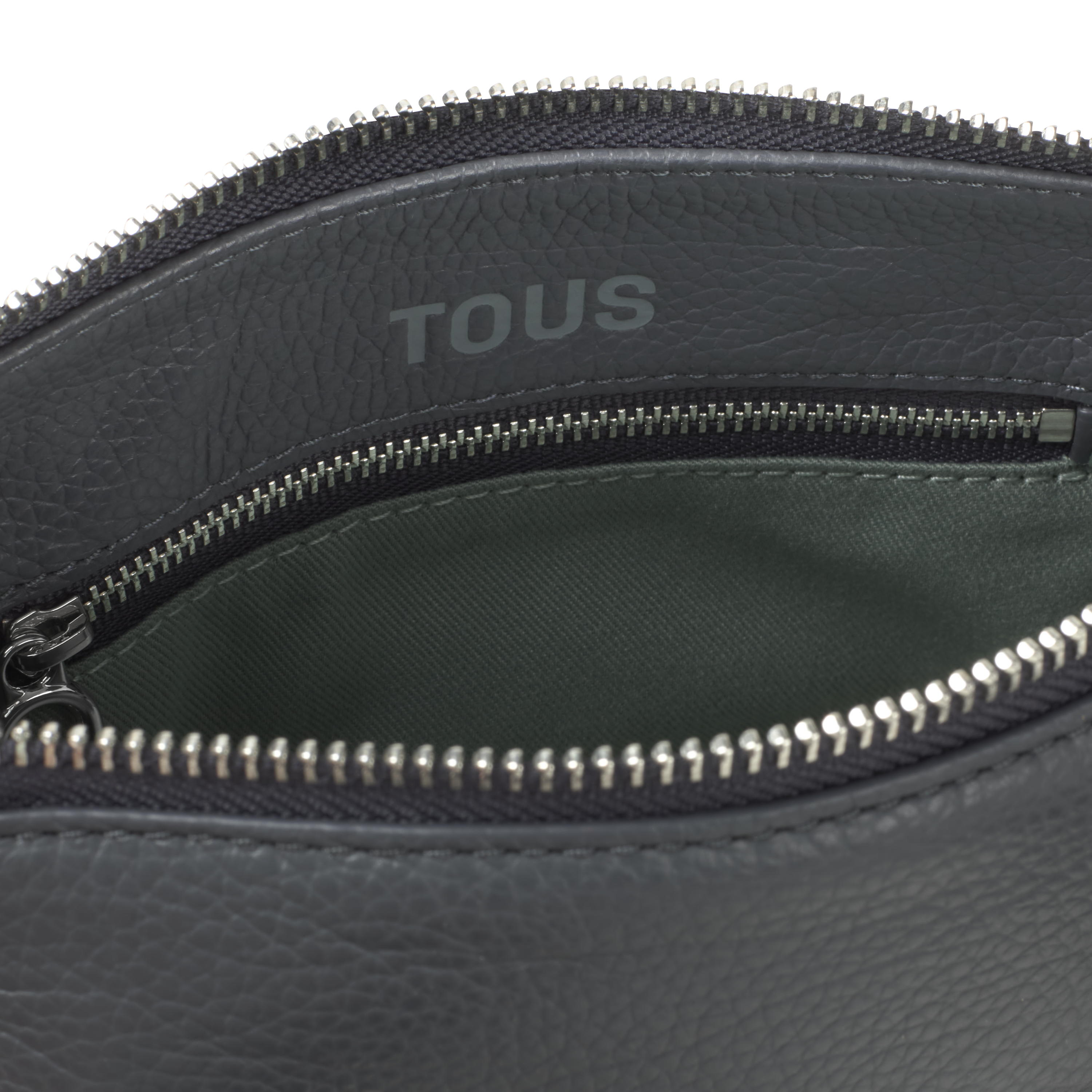 Small dark gray leather Bowling bag TOUS Buckles