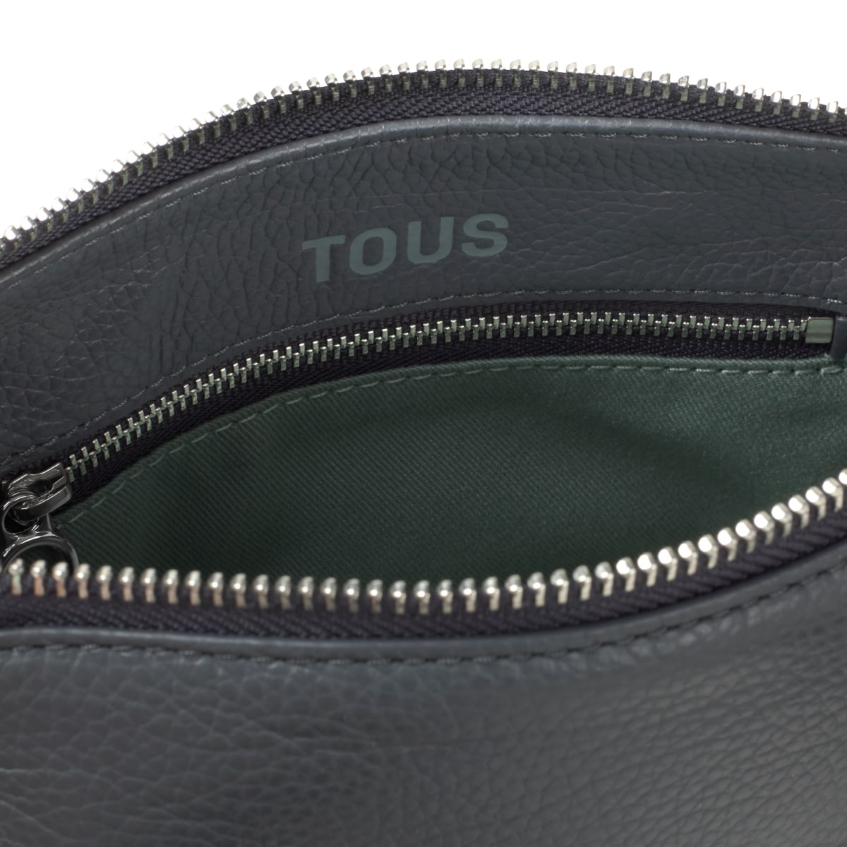 Small dark gray leather Bowling bag TOUS Buckles