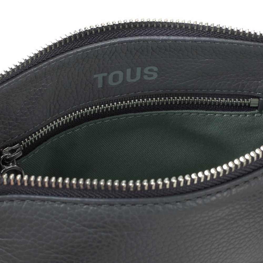 Small dark gray leather Bowling bag TOUS Buckles image number 2