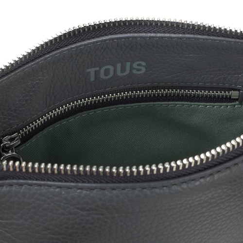 Bowling pequeño de piel gris oscuro TOUS Buckles
