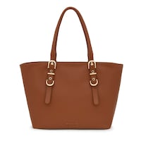 Large camel-colored leather Tote bag TOUS Buckles