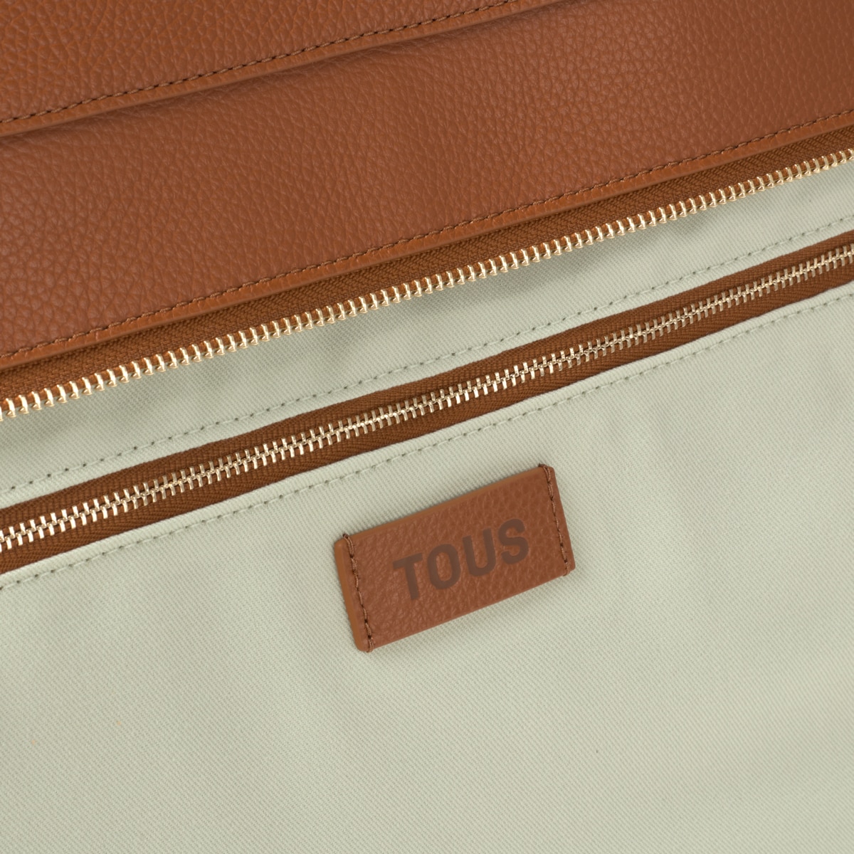 Large camel-colored leather Tote bag TOUS Buckles