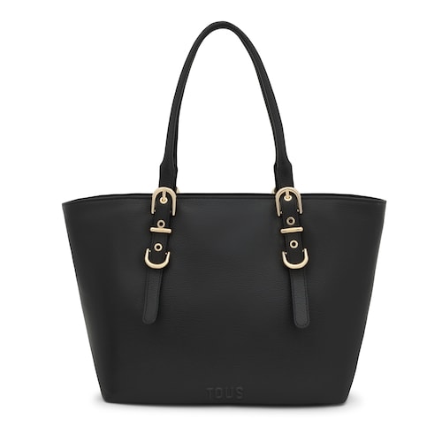 Capazo grande de piel negra TOUS&nbsp;Buckles