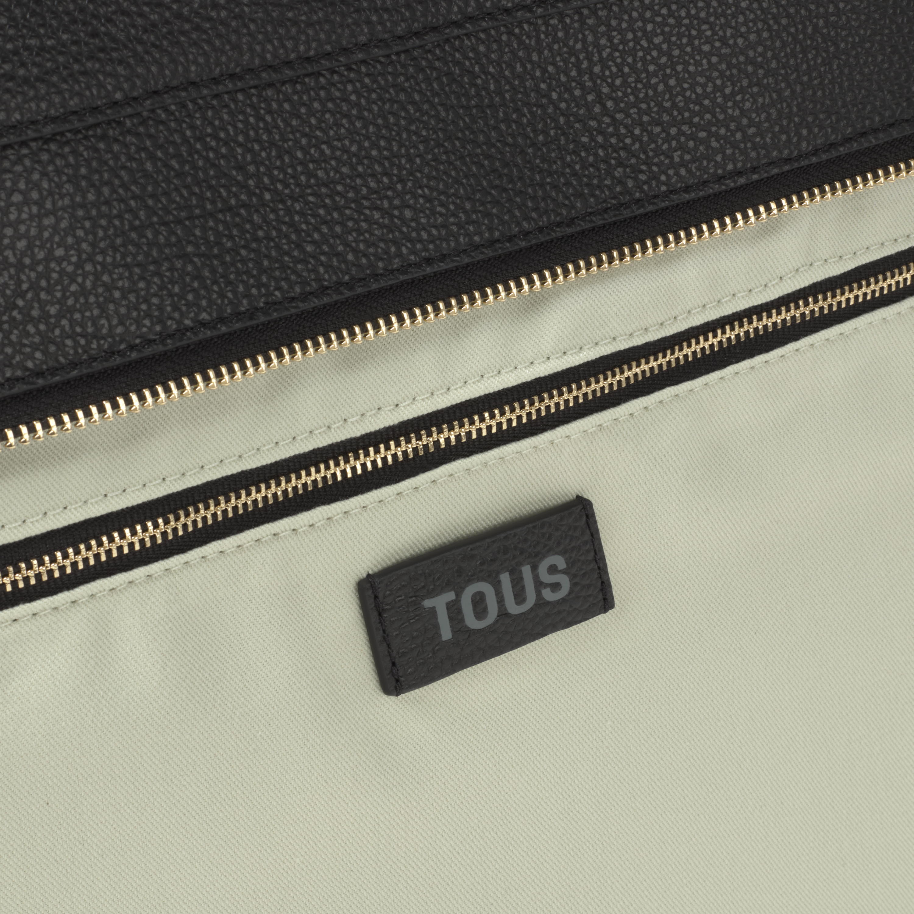 Large black leather Tote bag TOUS Buckles