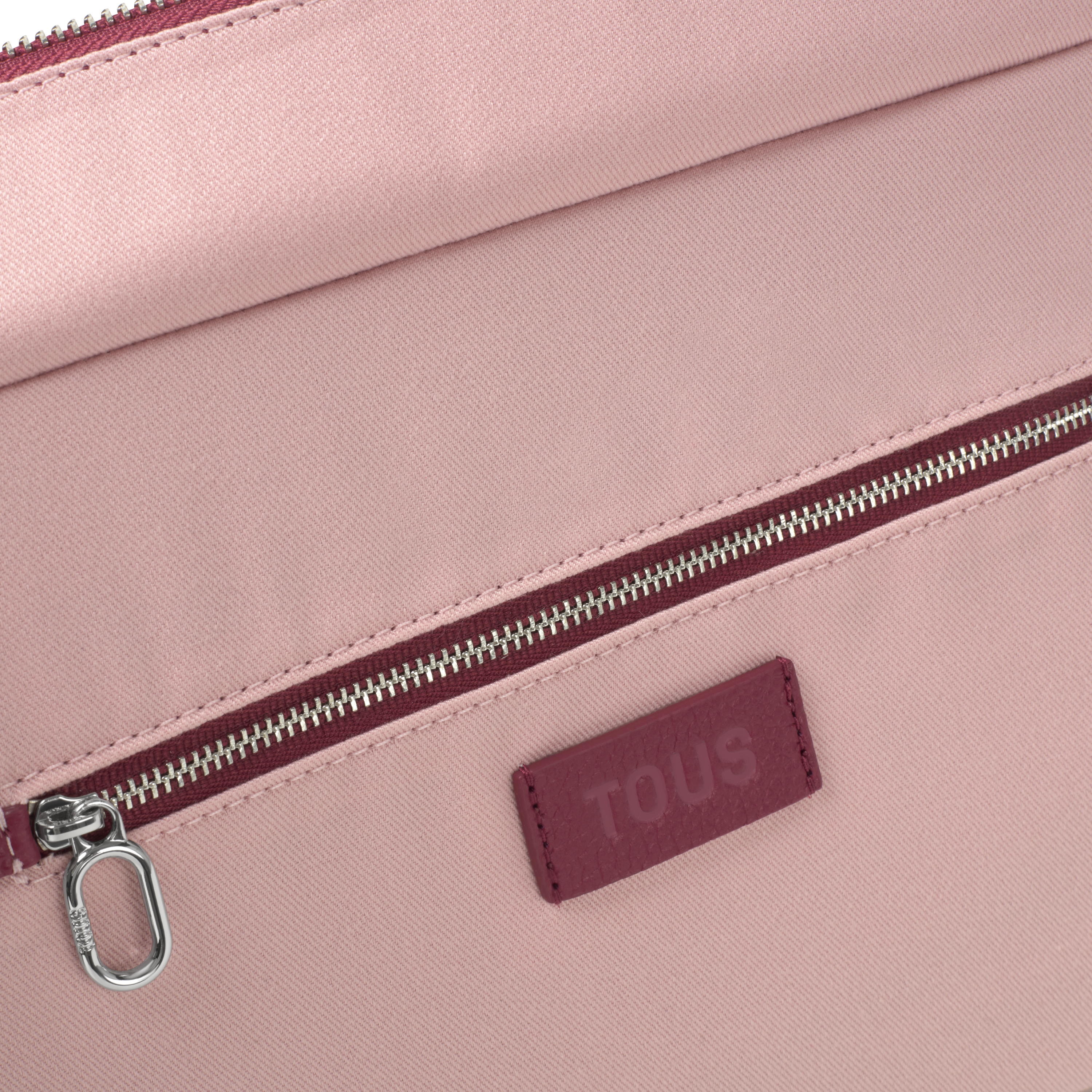 Medium burgundy-colored leather Tote bag TOUS Buckles