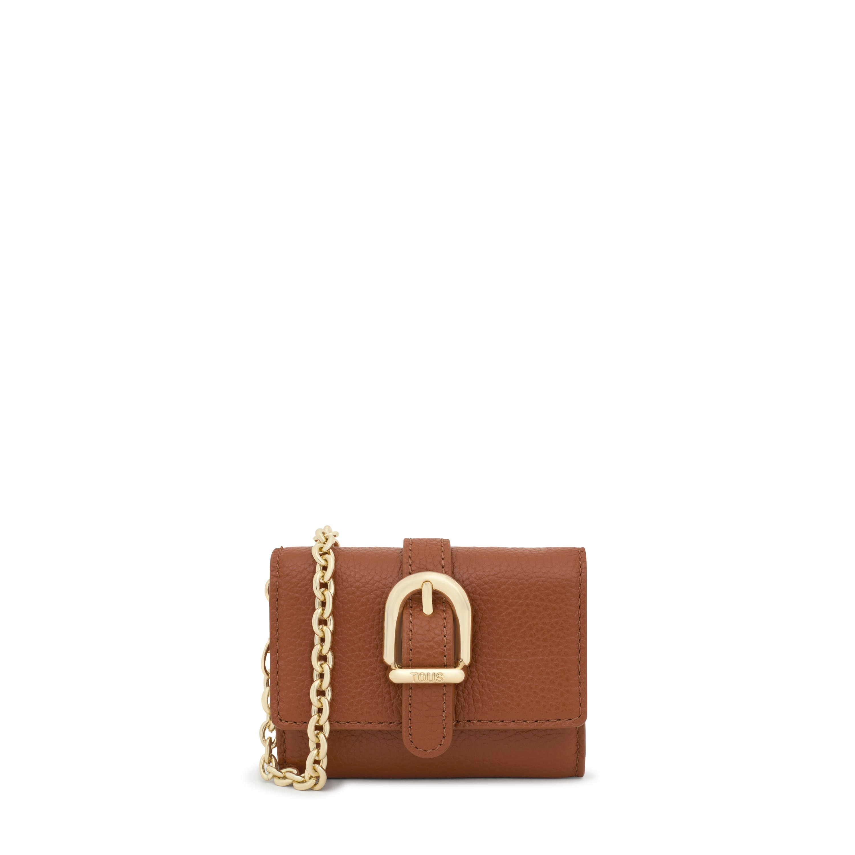 Camel-colored hanging Change-purse cardholder TOUS Buckles