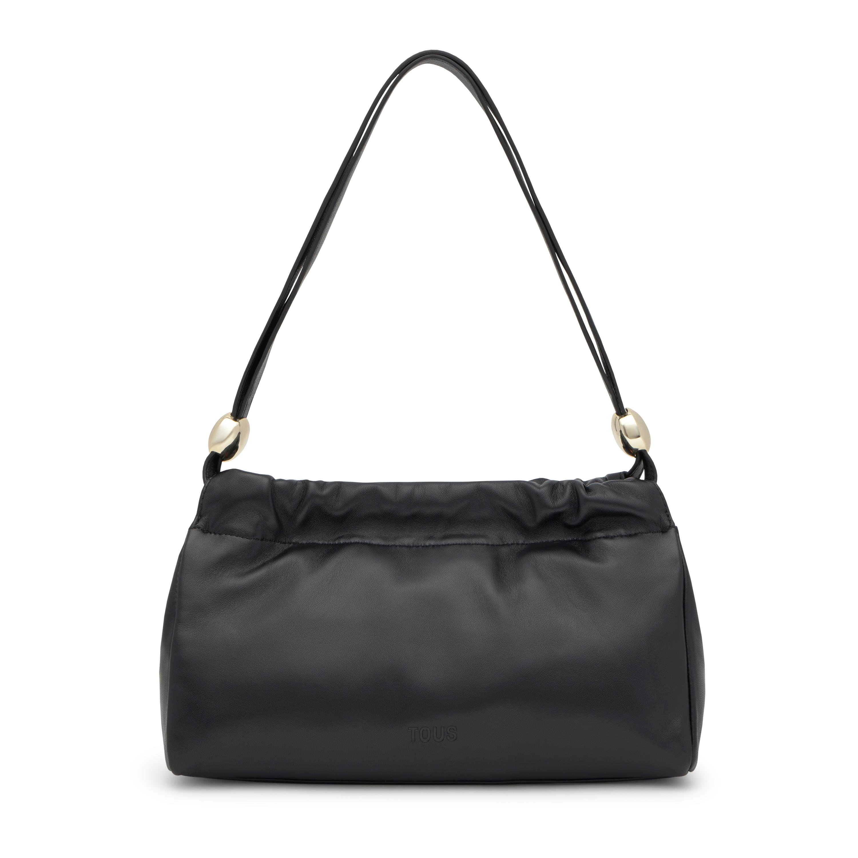 Medium black leather Shopping bag TOUS Gloss