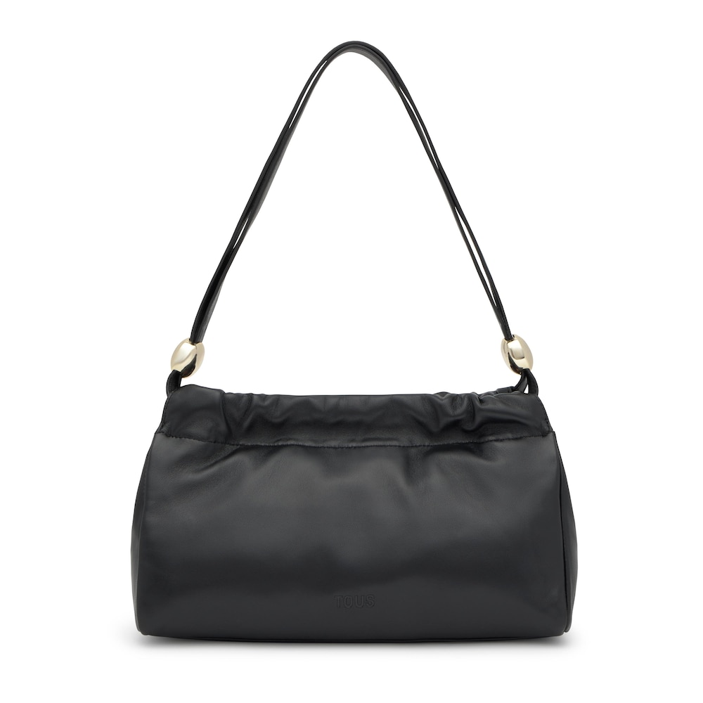 Medium black leather Shopping bag TOUS Gloss