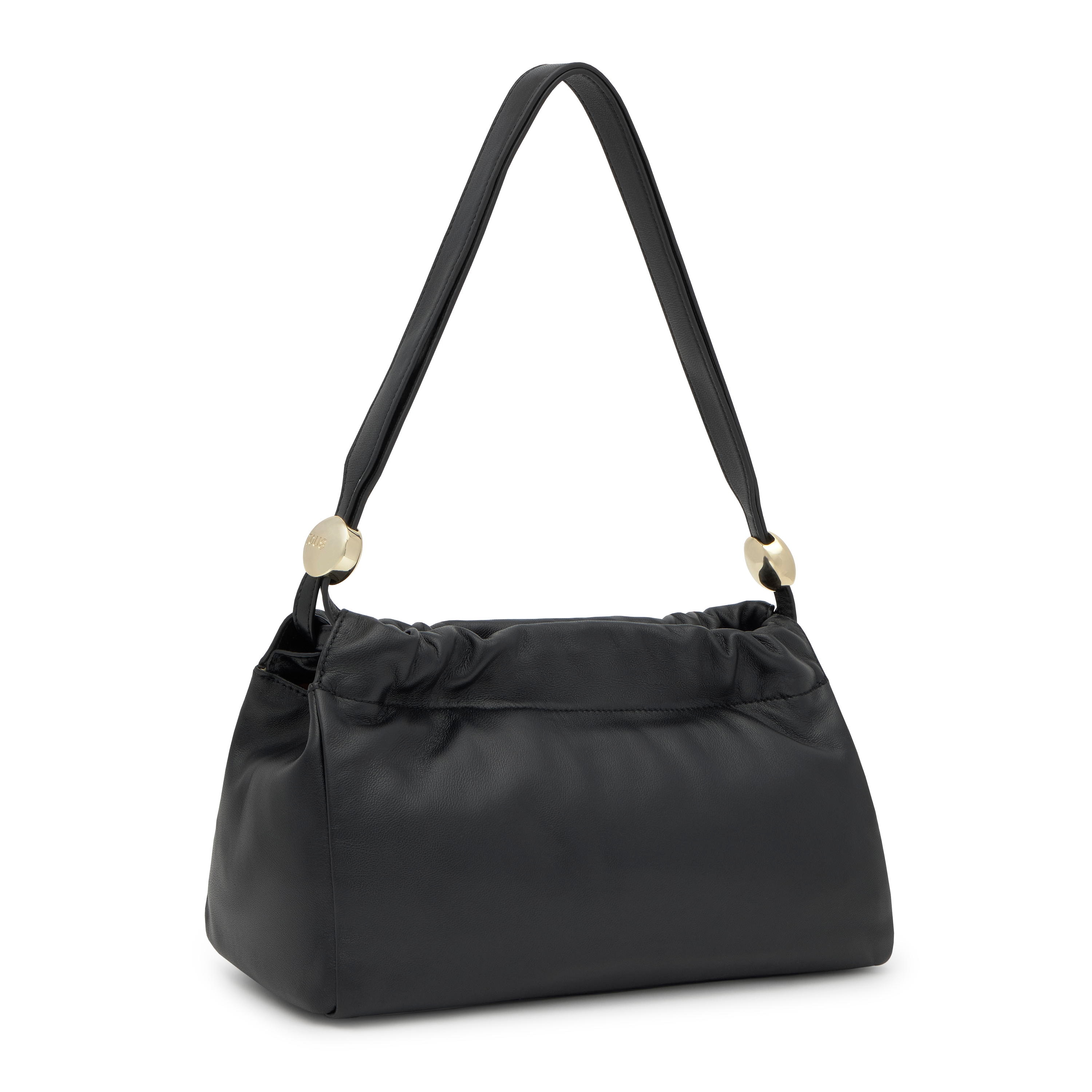 Medium black leather Shopping bag TOUS Gloss