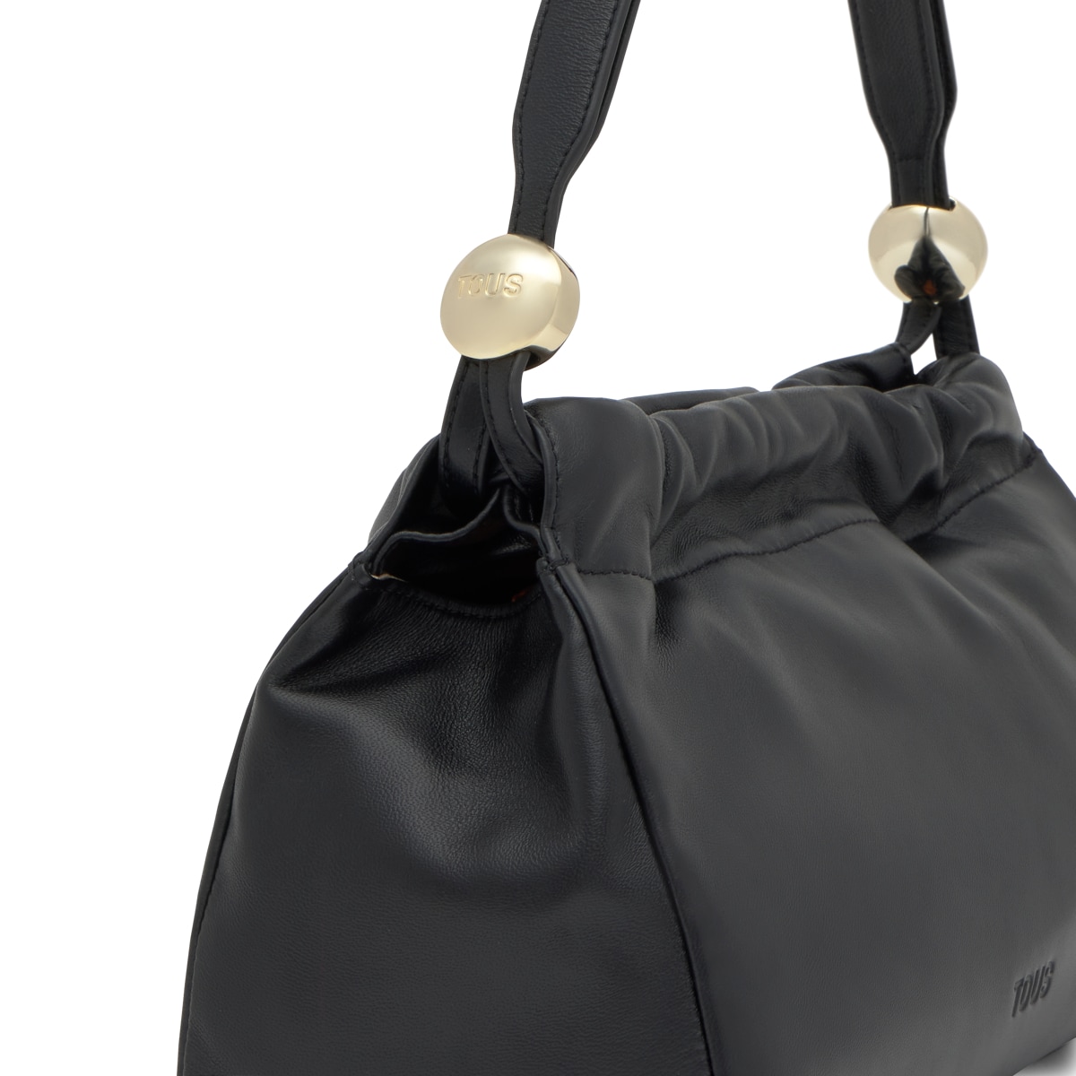 Medium black leather Shopping bag TOUS Gloss