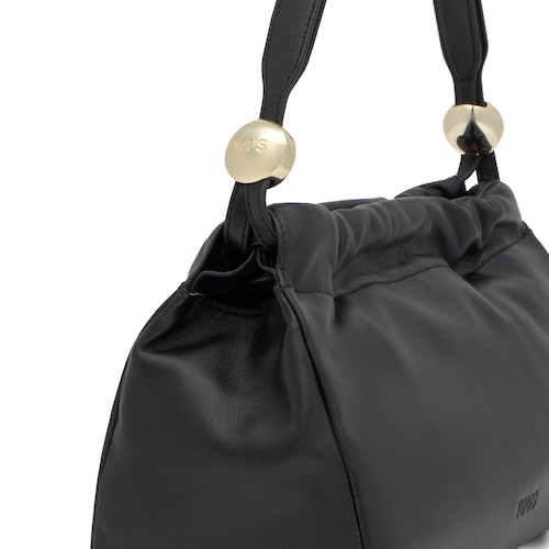 Shopper mediano de piel negra TOUS Gloss