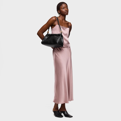 Shopper mediano de piel negra TOUS Gloss