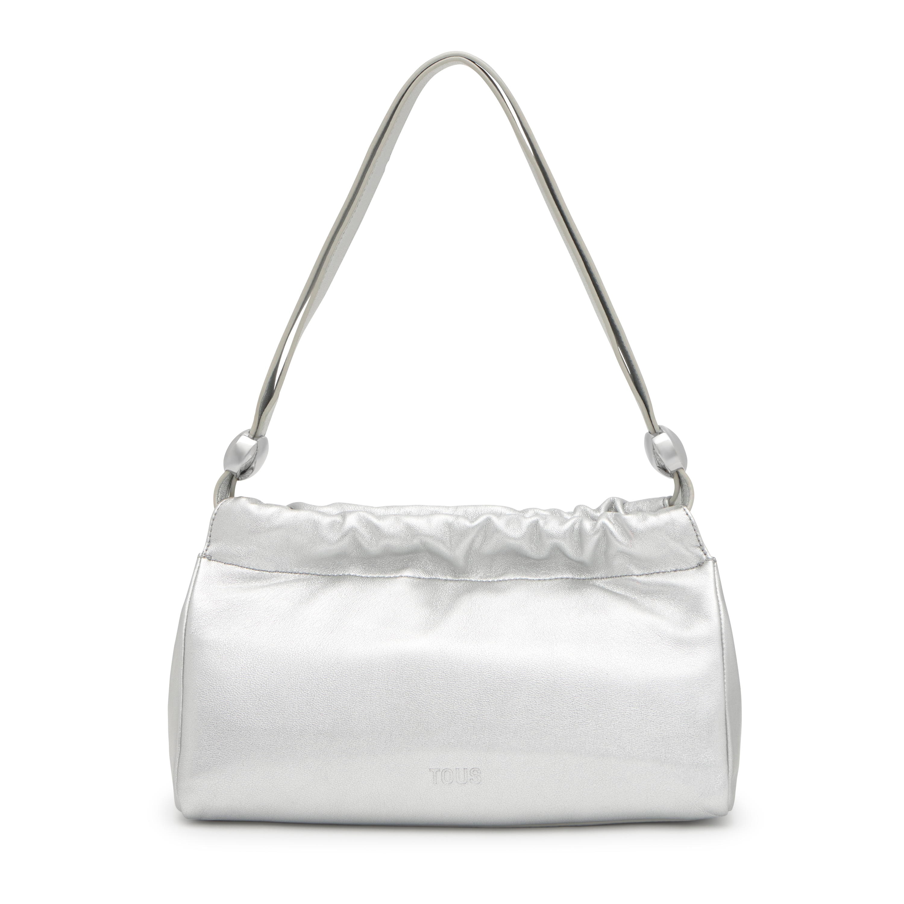 Medium silver-colored leather Shopping bag TOUS Gloss