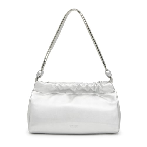 Shopper mediano de piel plateada TOUS Gloss