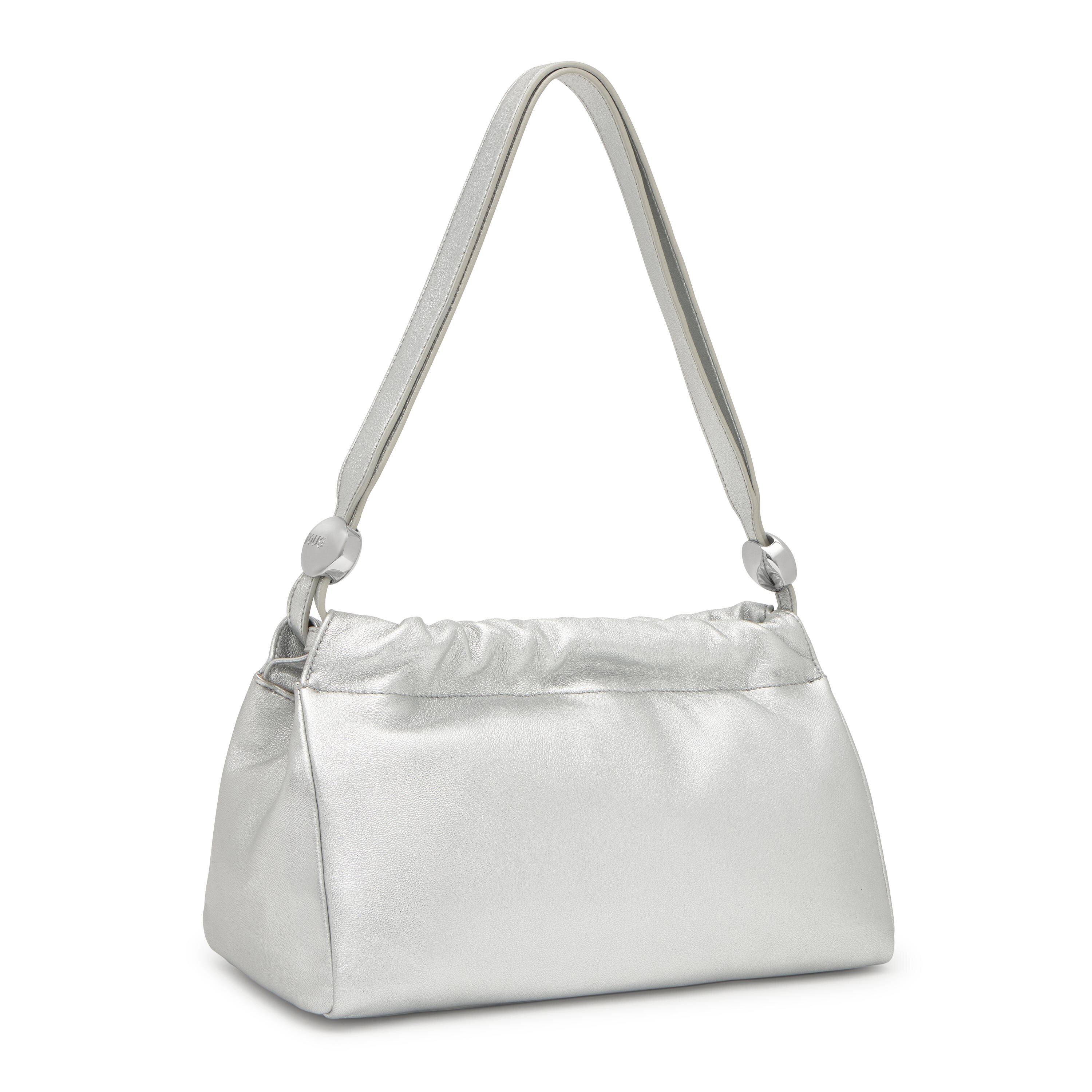 Medium silver-colored leather Shopping bag TOUS Gloss