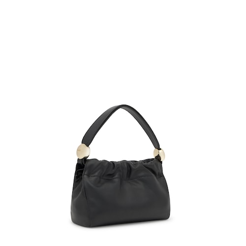 Bandolera pequeña de piel negra TOUS Gloss