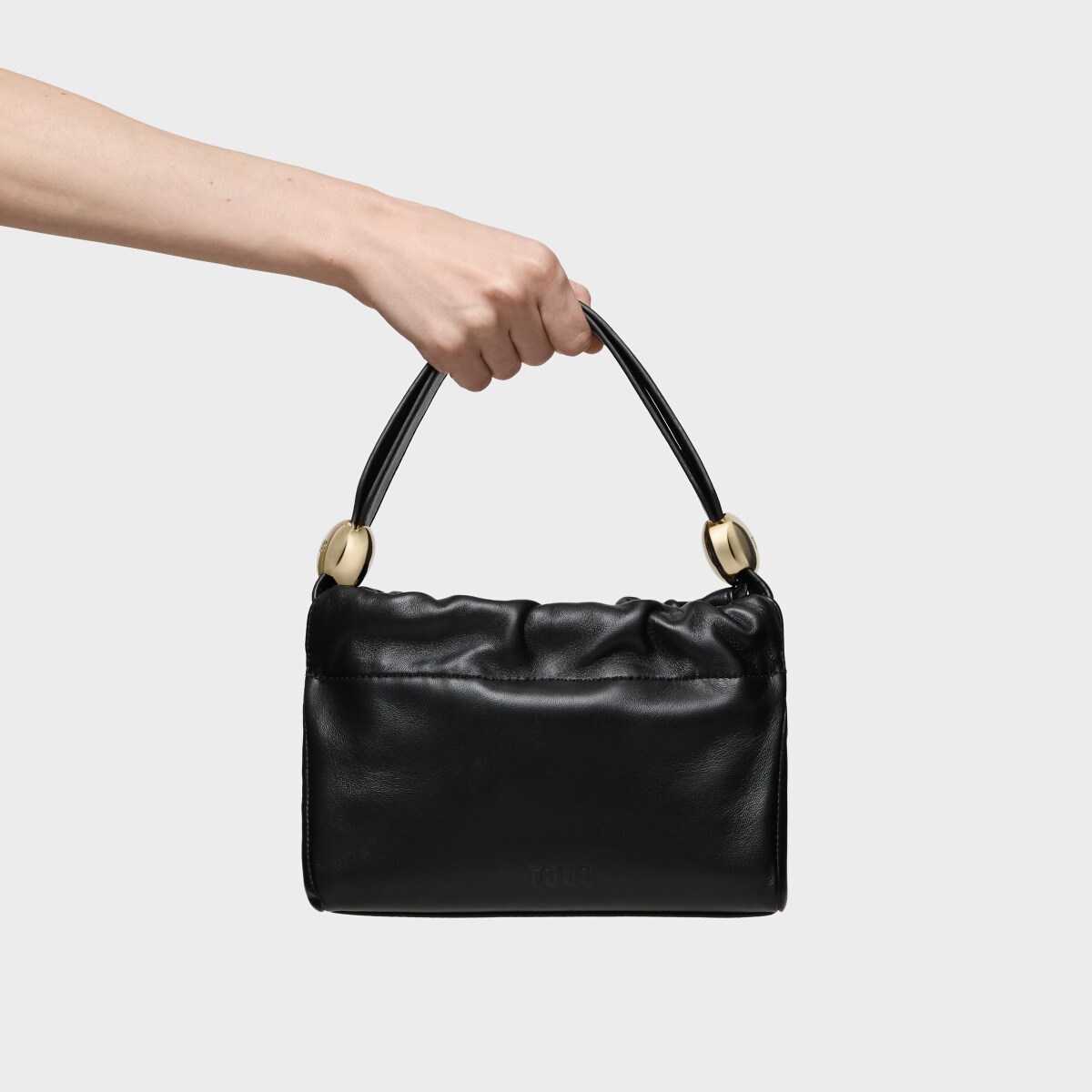 Small black leather Crossbody bag TOUS Gloss