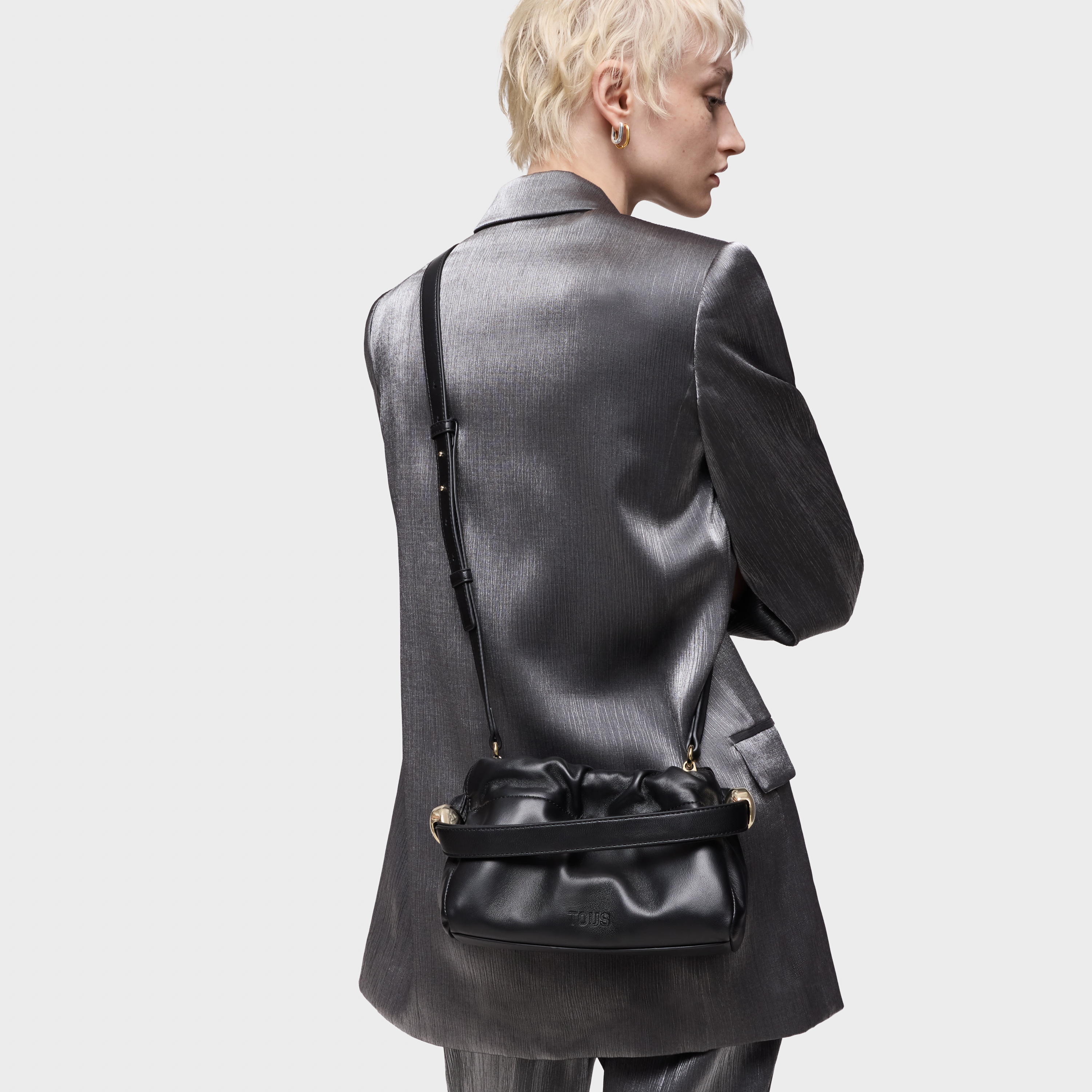 Small black leather Crossbody bag TOUS Gloss